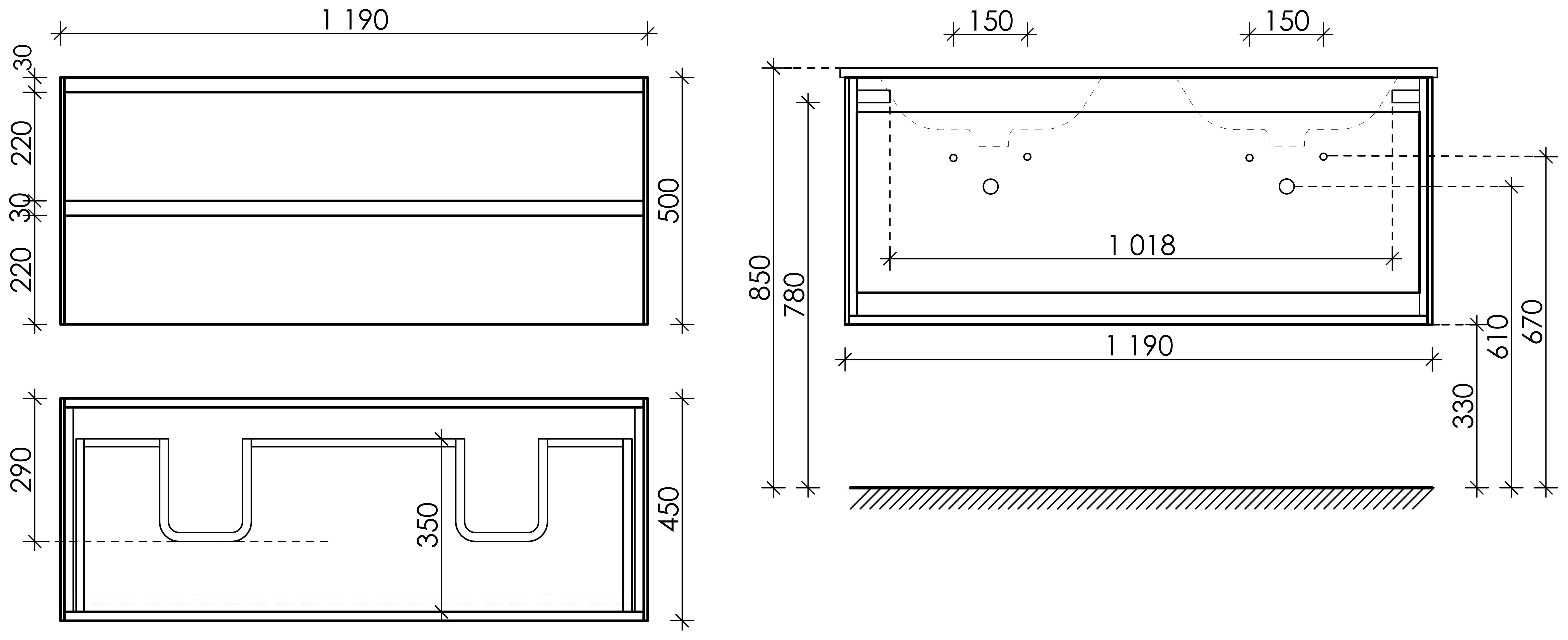 Тумба под раковину Sancos Сто (Cento) CN120-2W 120x45x50 белый глянцевый - фото 5