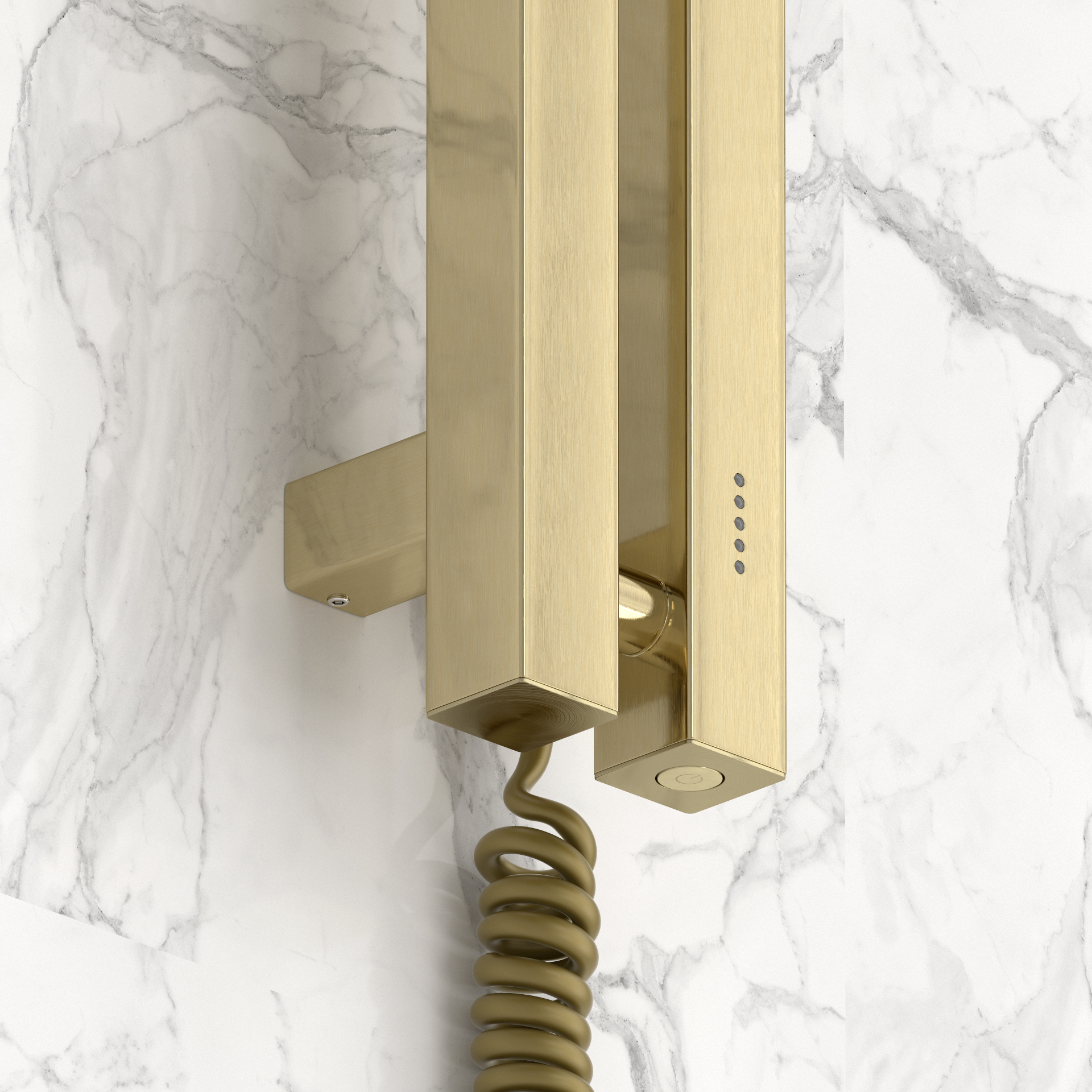 Электрические полотенцесушители Сунержа DESIGN ЭПС "ФЬОРД 4.0" 1200х50 правый (Брашированная шампань)