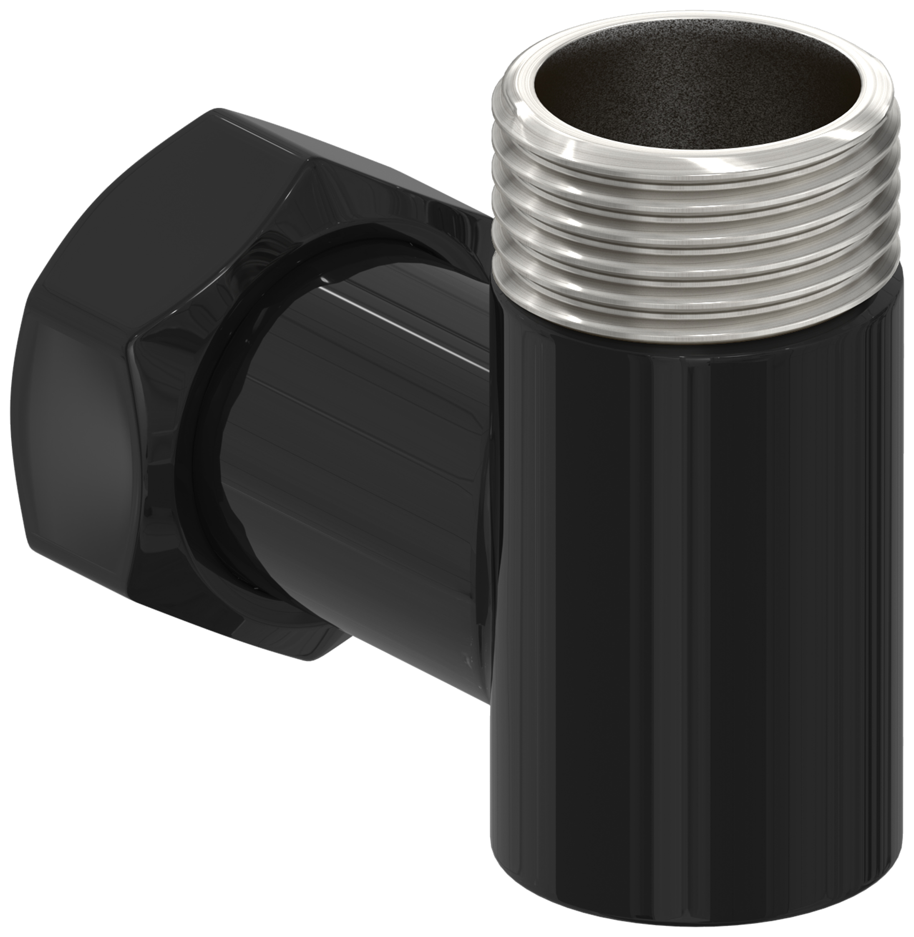 Комплектующие Стилье LIGHT Уголок переходной G 3/4" НР х G 3/4" НГ (Чёрный)