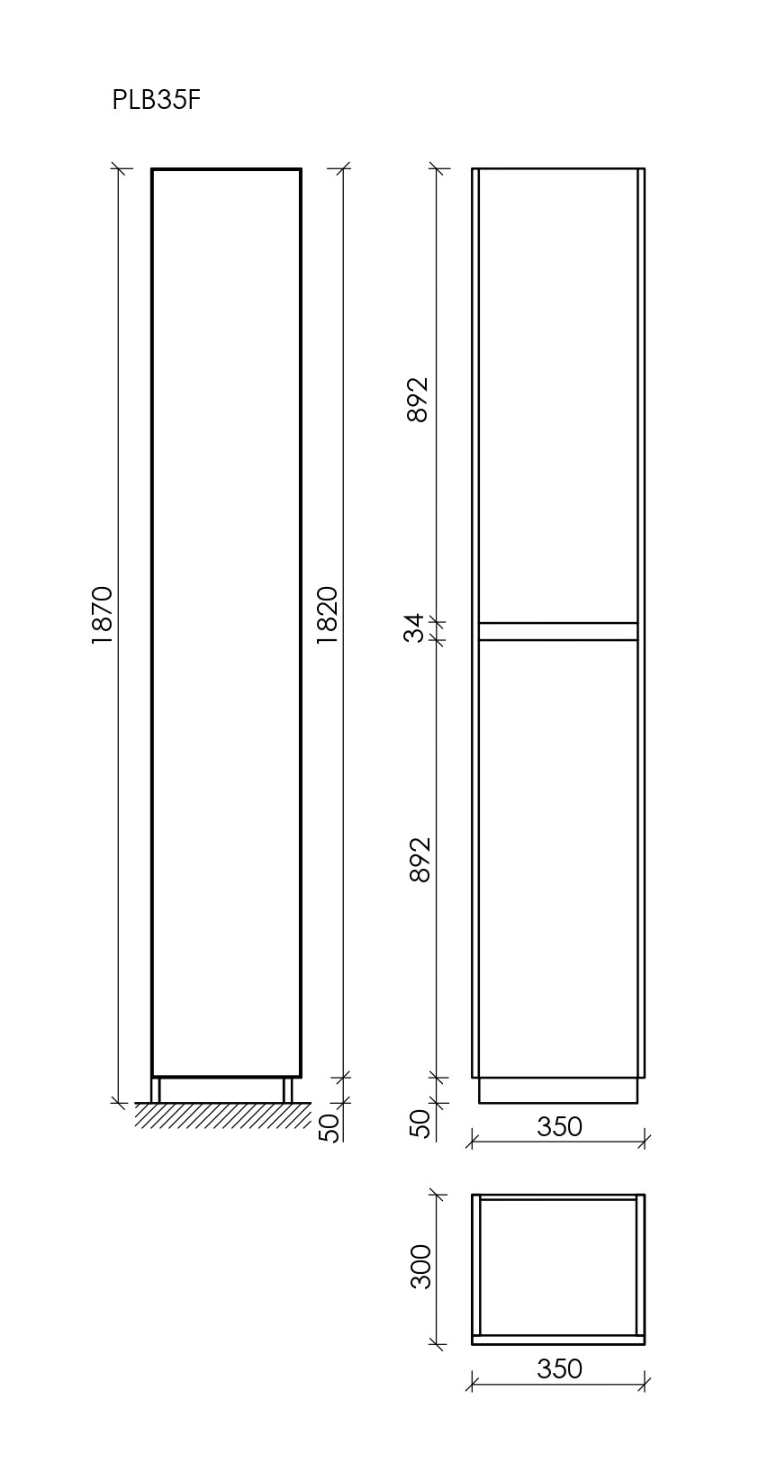 Шкаф-пенал Sancos Либра напольная (Libra Floor) PLB35FECH 35x30x190 дуб чарльстон - фото 6