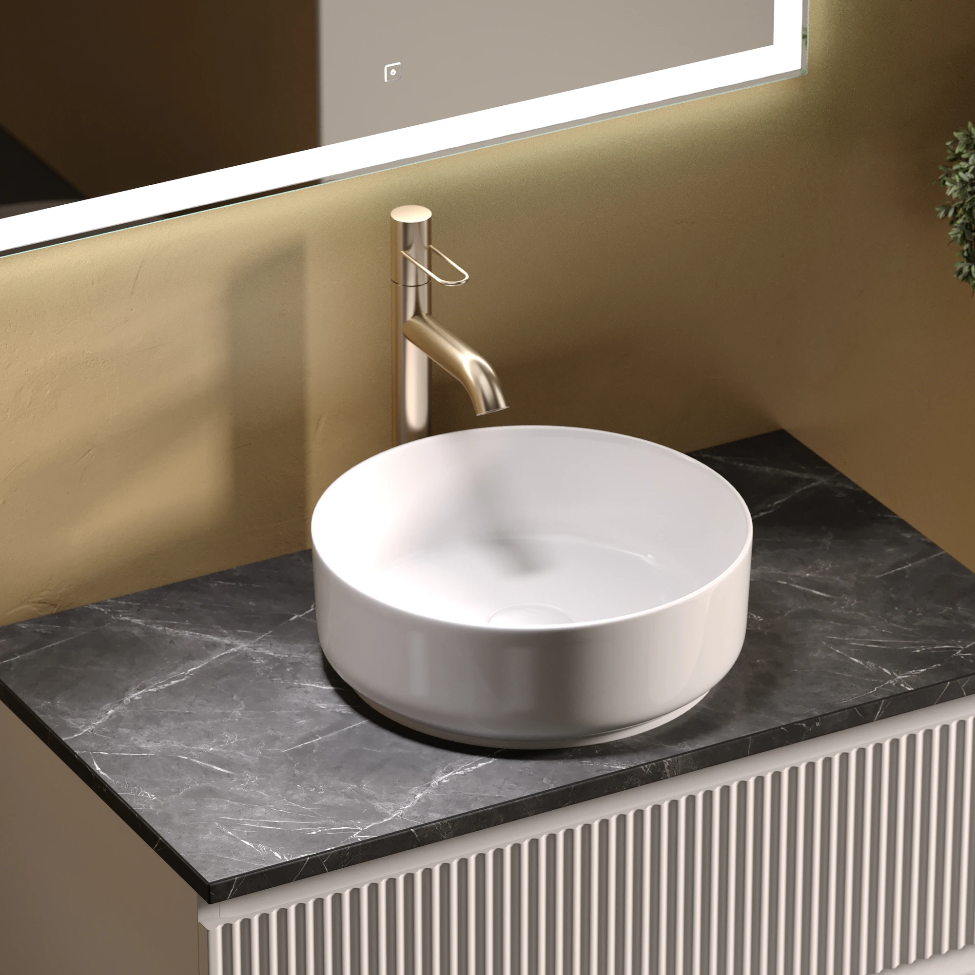 Тумба под столешницу Sancos Сноб Р (Snob R) SNR80W 80x45x50 белый матовый (bianco) - фото 5
