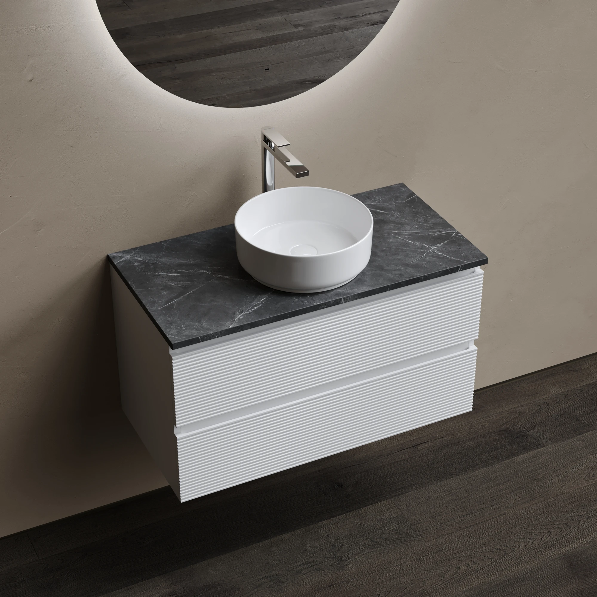 Тумба под столешницу Sancos Фолк (Folk) FL90W 90x45x50 белый матовый (bianco)