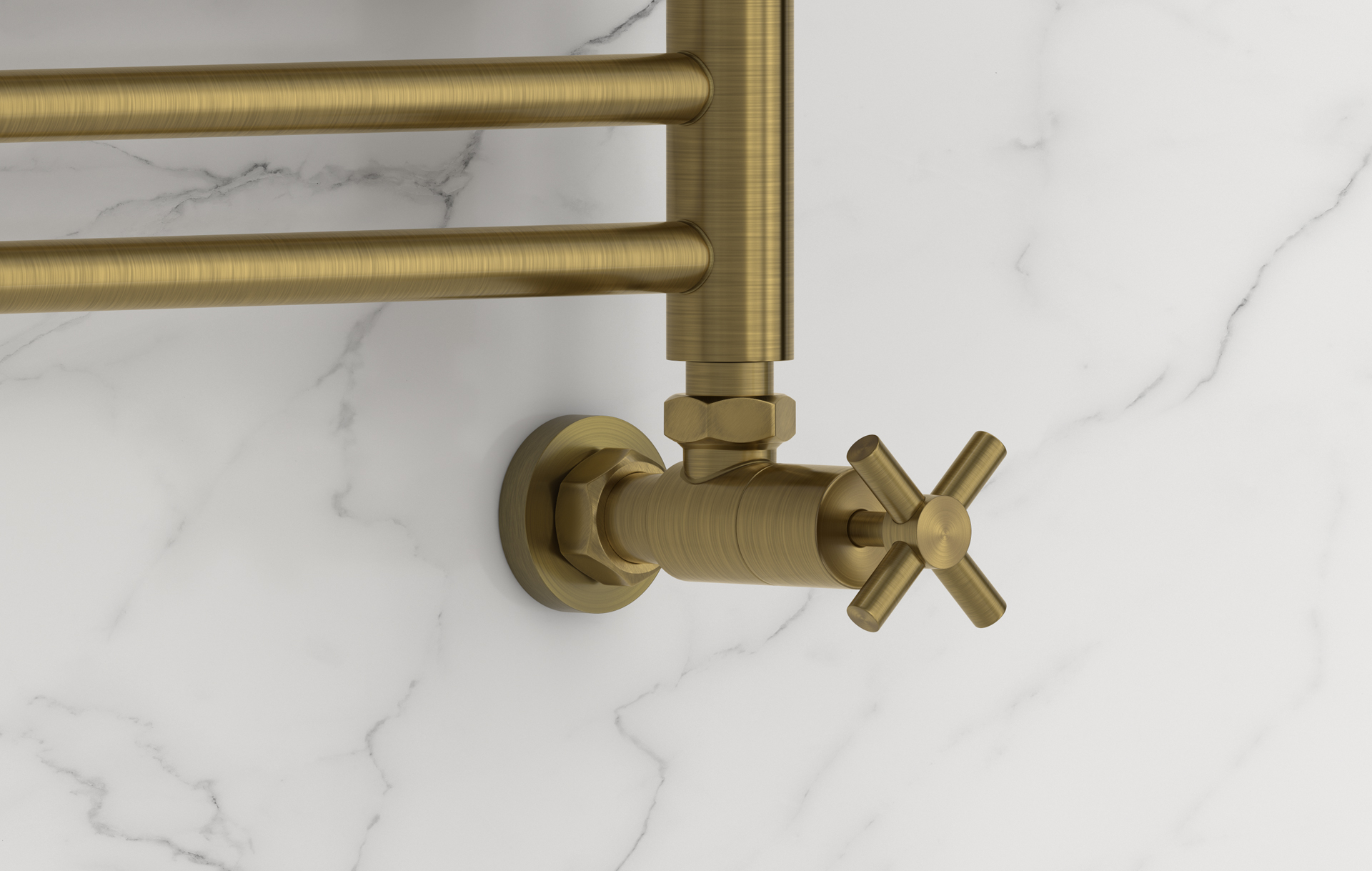 Комплектующие Сунержа DESIGN Вентиль угловой (крест) G 1/2" НР х G 3/4" НГ (Состаренная латунь)