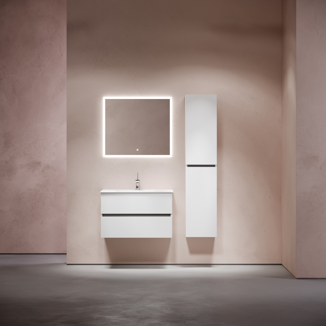 Тумба под раковину Sancos Урбан (Urban) UR80W 80x45x55 белый глянцевый