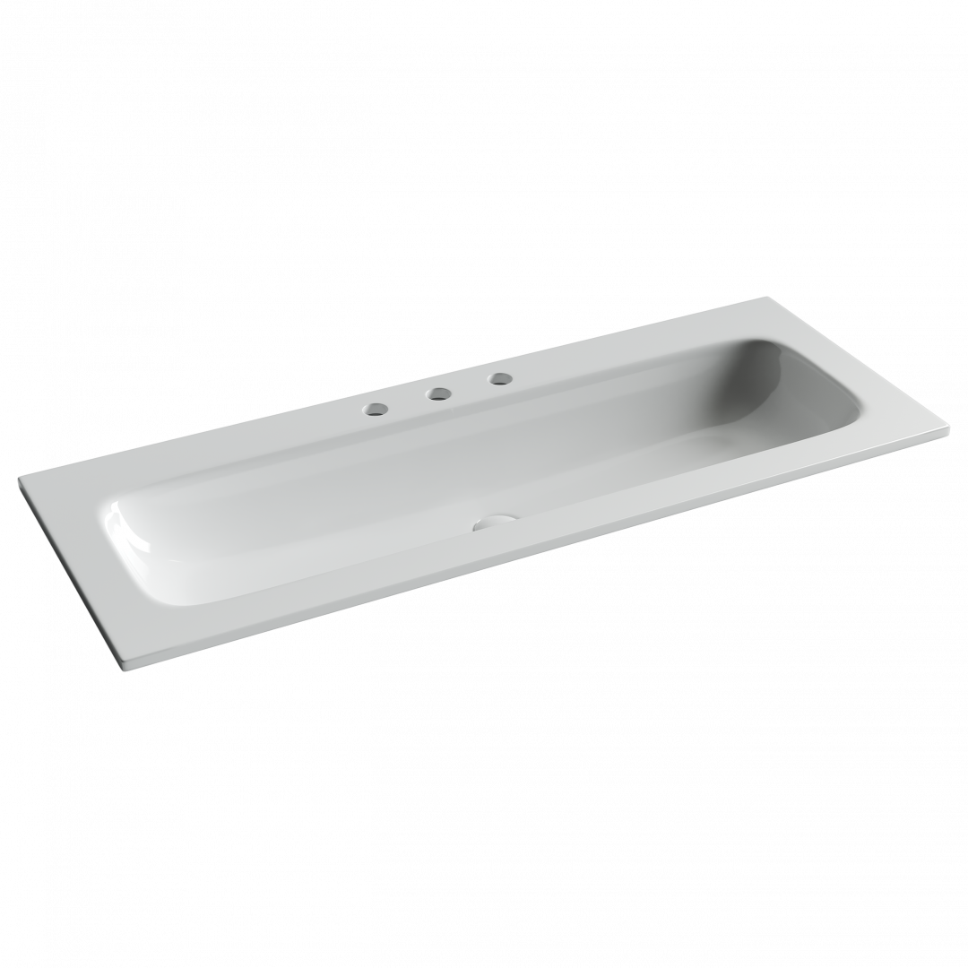 Раковина-столешница Ceramicanova Грация (Grace) CN7024 120x14x46 белый глянцевый