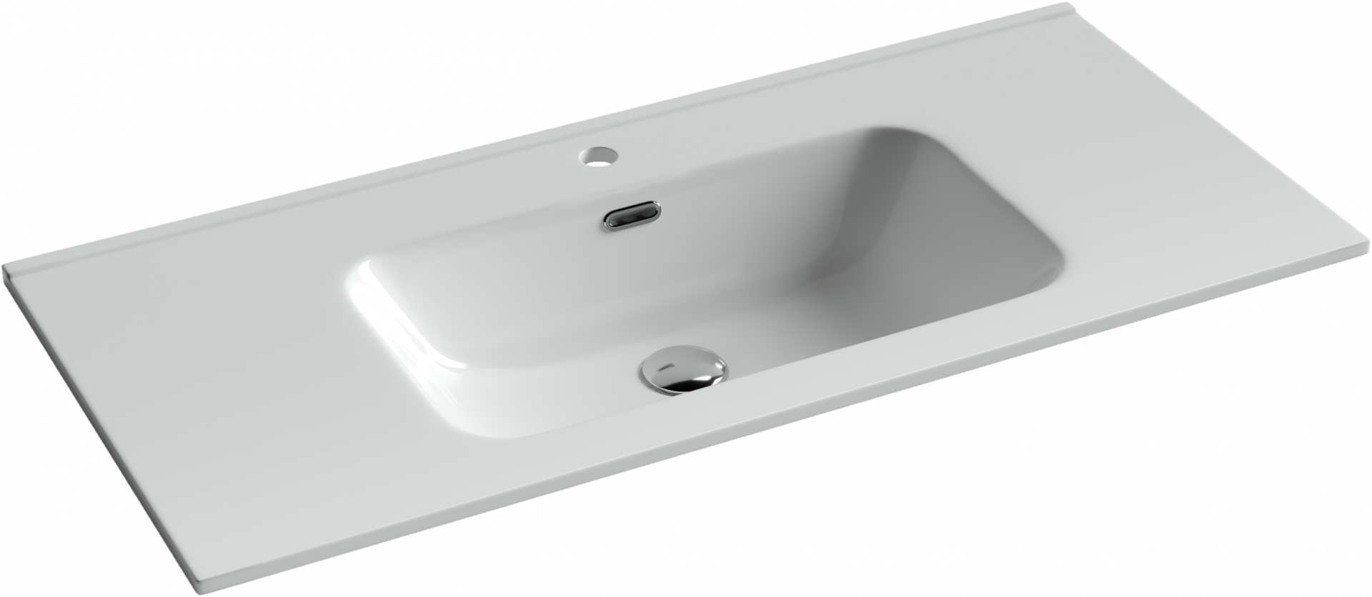 Раковина-столешница Ceramicanova Элемент (Element) CN7003 100x47x18 белый глянцевый