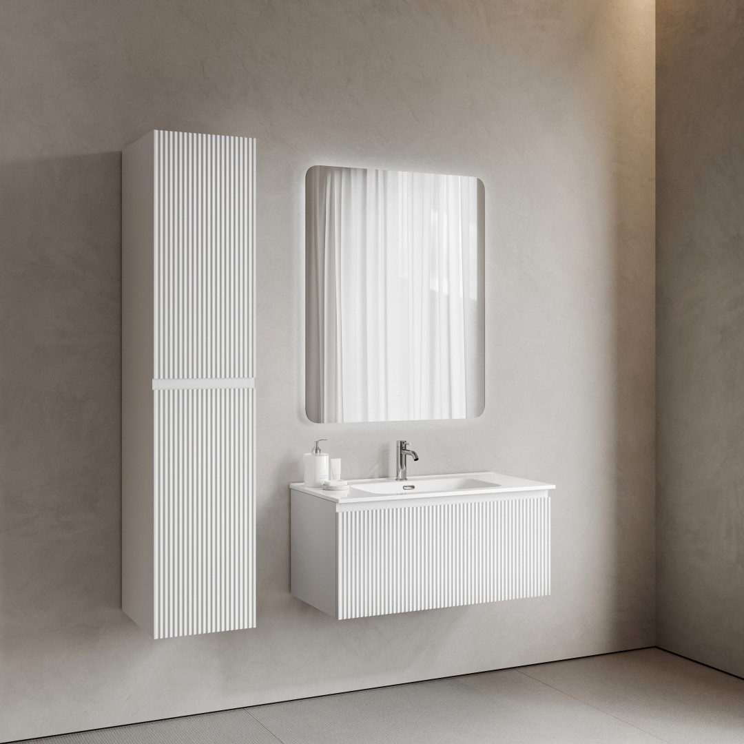 Тумба под раковину Sancos Сноб Р 1.0 (Snob R 1.0) SNR1.090W 90x45x40 белый матовый (bianco)