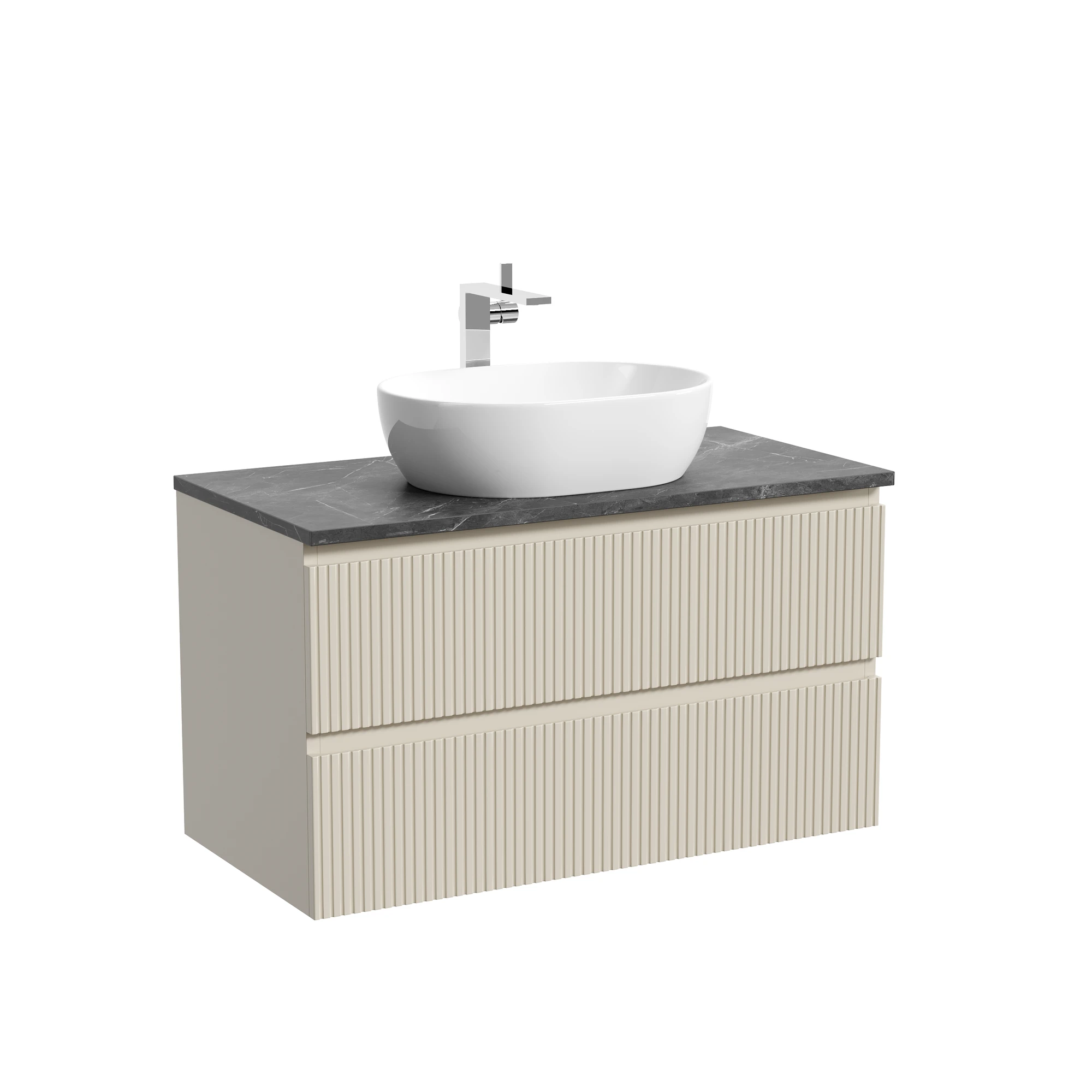 Тумба под столешницу Sancos Сноб T (Snob T) SNT90CE 90x45x50 бежевый матовый (beige soft)