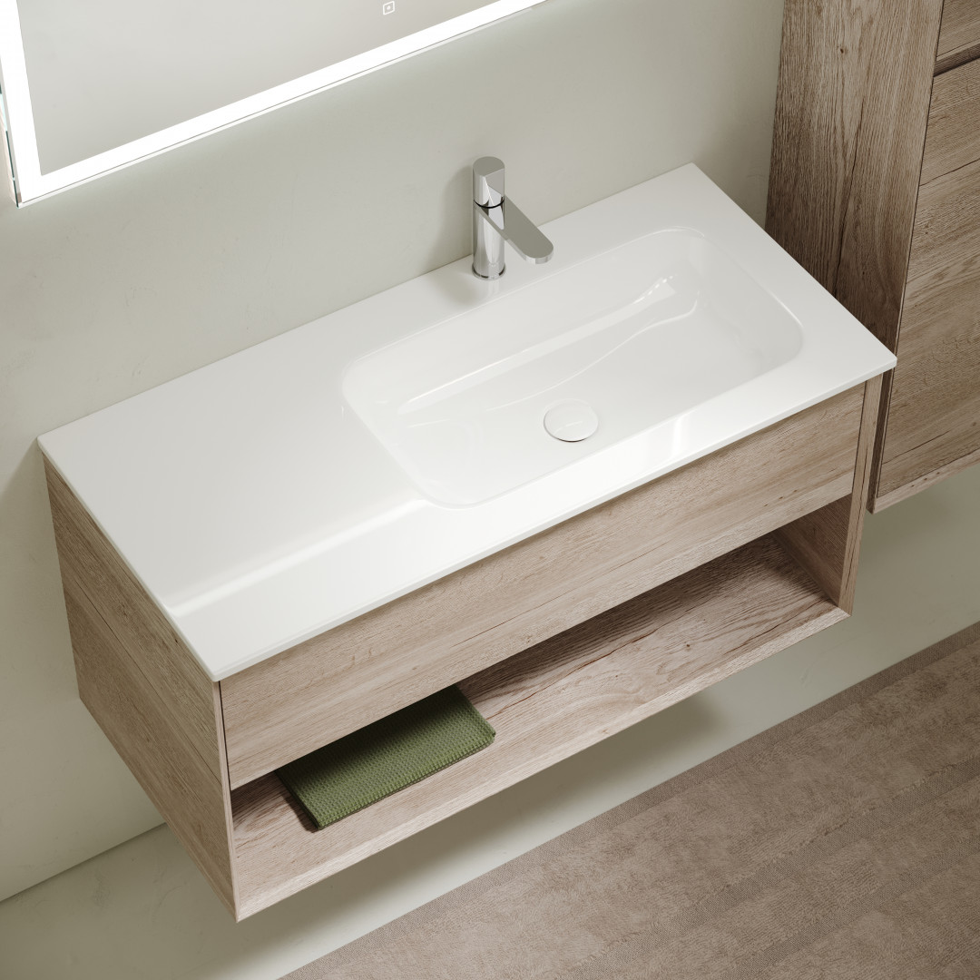 Тумба под раковину Sancos Натура 1.0 (Nature 1.0) MR1.0100REG 100x45x50 дуб галифакс натуральный - фото 5