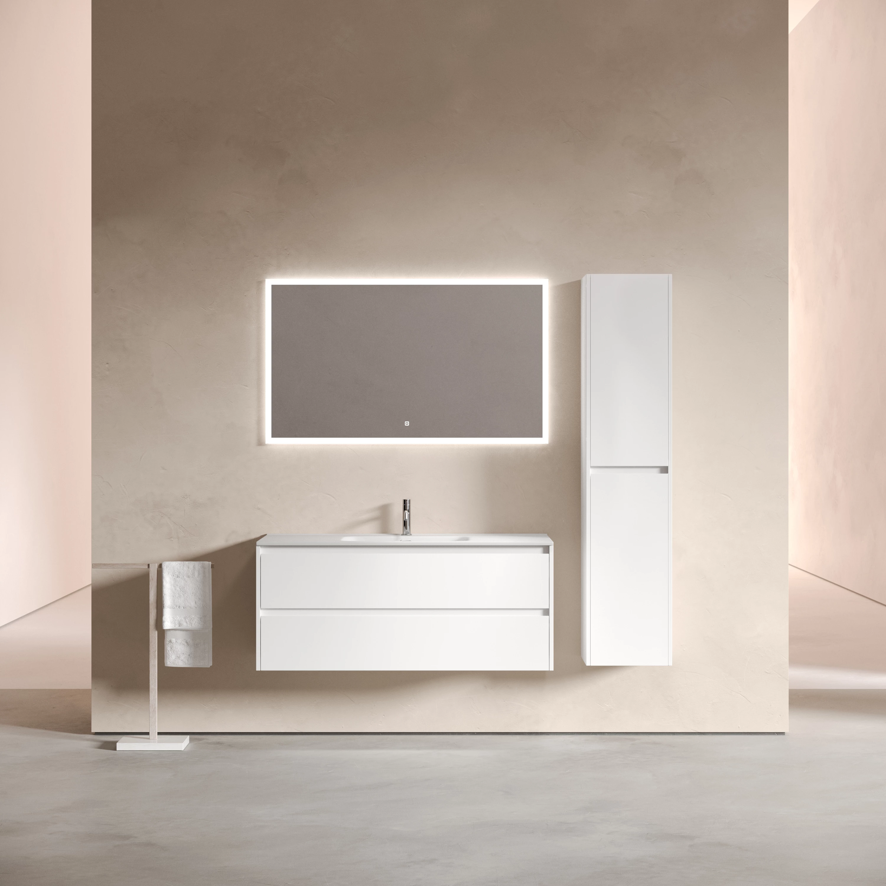 Тумба под раковину Sancos Либра (Libra) LB120-1W 120x45x50 белый глянцевый