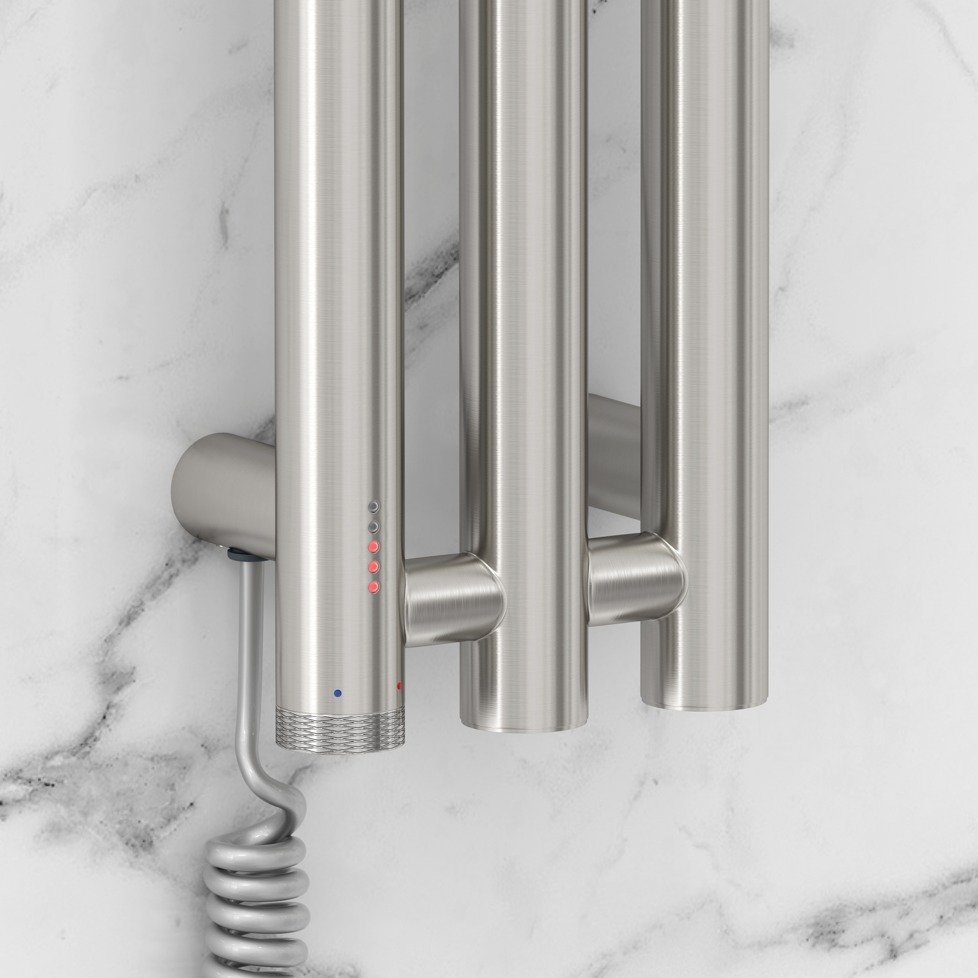 Электрические полотенцесушители Сунержа DESIGN ЭПС "ТЕРЦИЯ 4.0" 1500х106 левый (Брашированная сталь)
