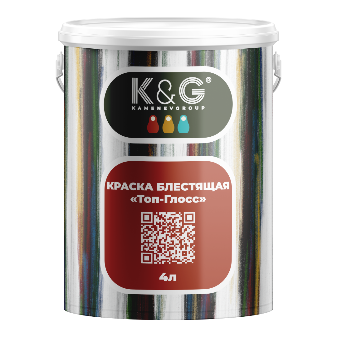 Краска Kamenevgroup Блестящая "Топ-Глосс" 1л