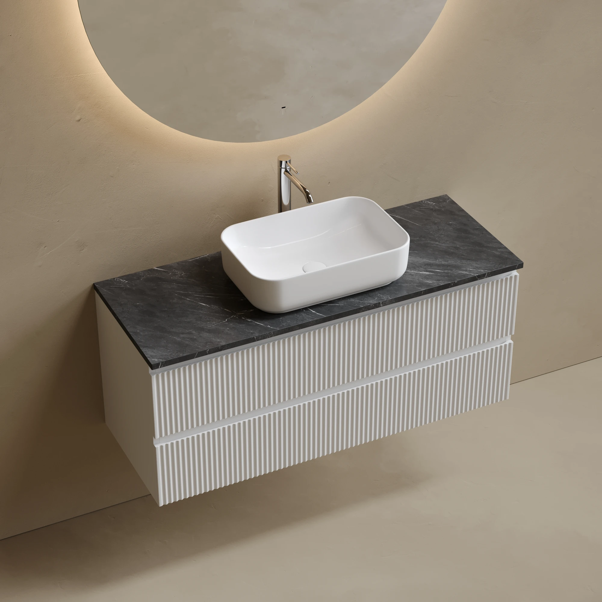 Тумба под столешницу Sancos Сноб Р (Snob R) SNR120W 120x45x50 белый матовый (bianco)