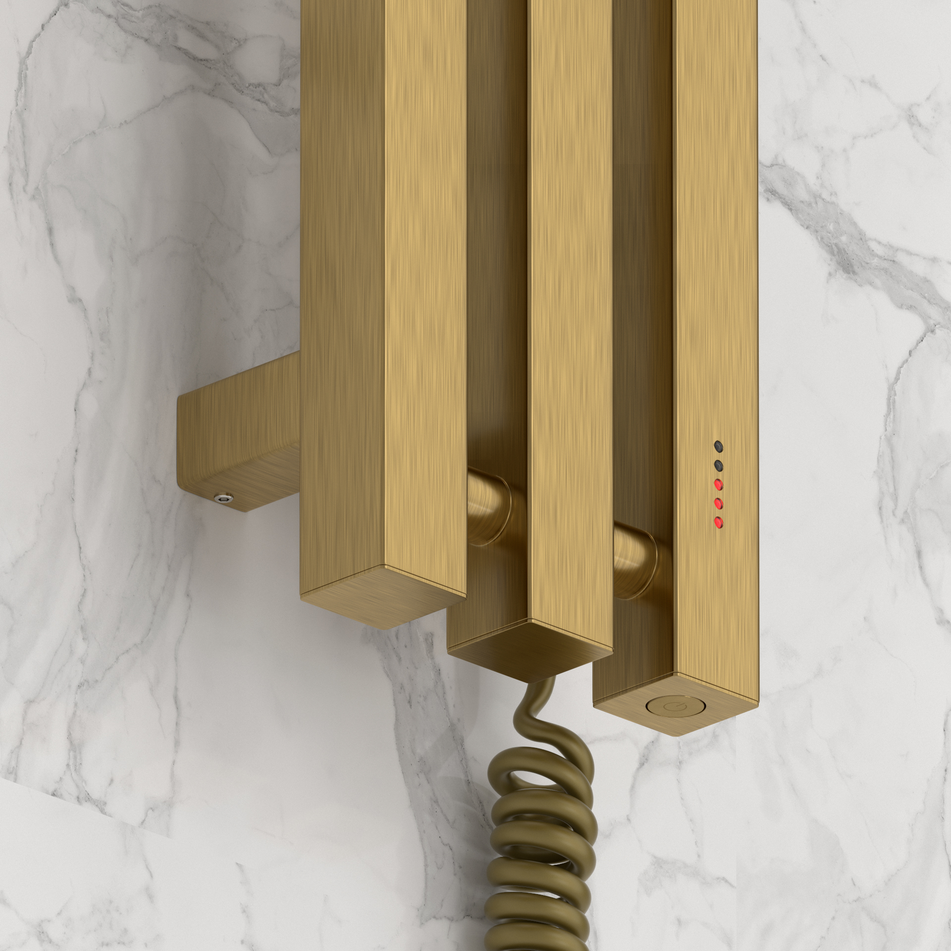Электрические полотенцесушители Сунержа DESIGN ЭПС "ВЕРДИКТ 4.0" 1200х100 правый (Состаренная латунь)