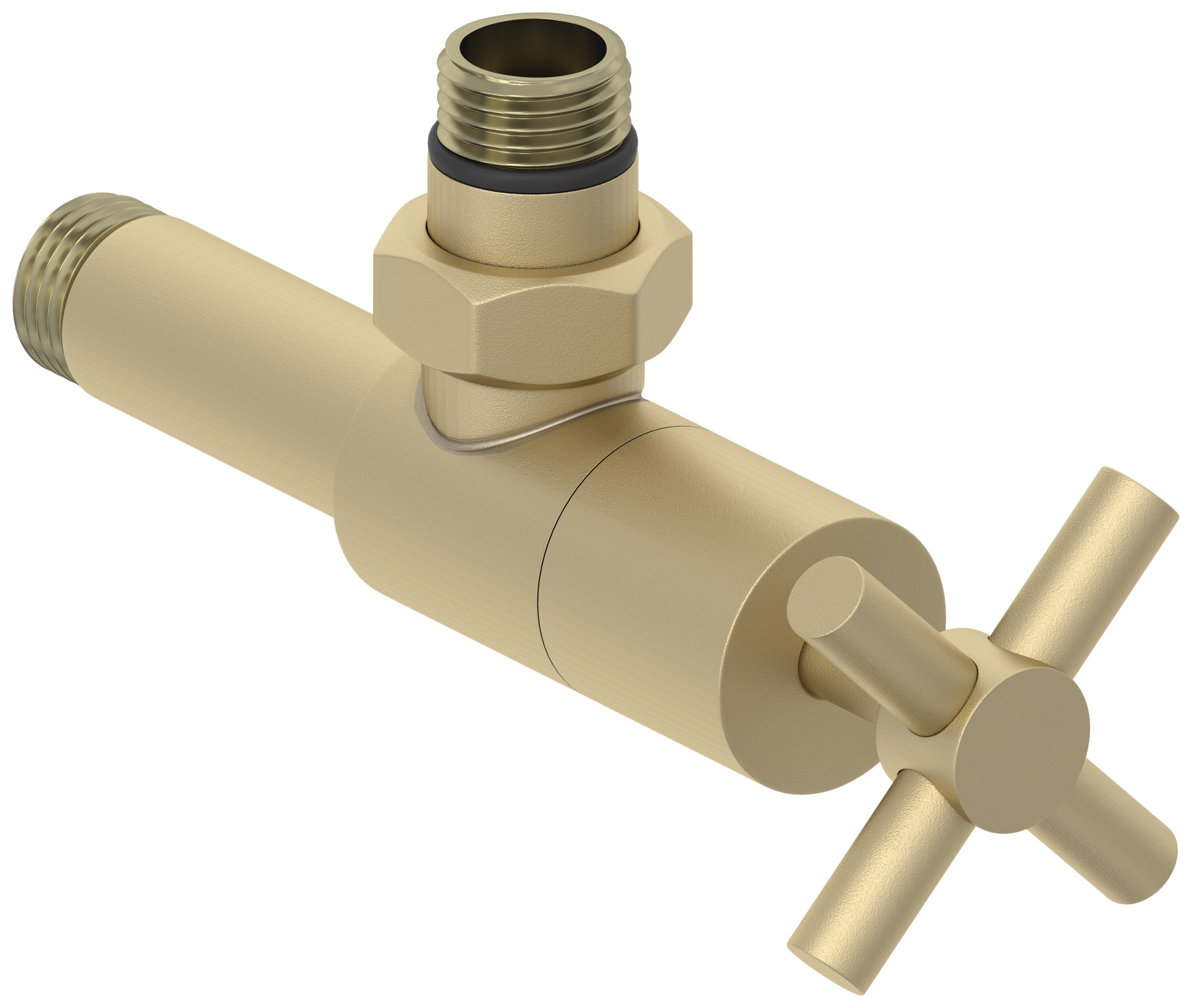 Комплектующие Сунержа DESIGN Вентиль угловой (крест) G 1/2" НР х G 1/2" НР (Матовая шампань)