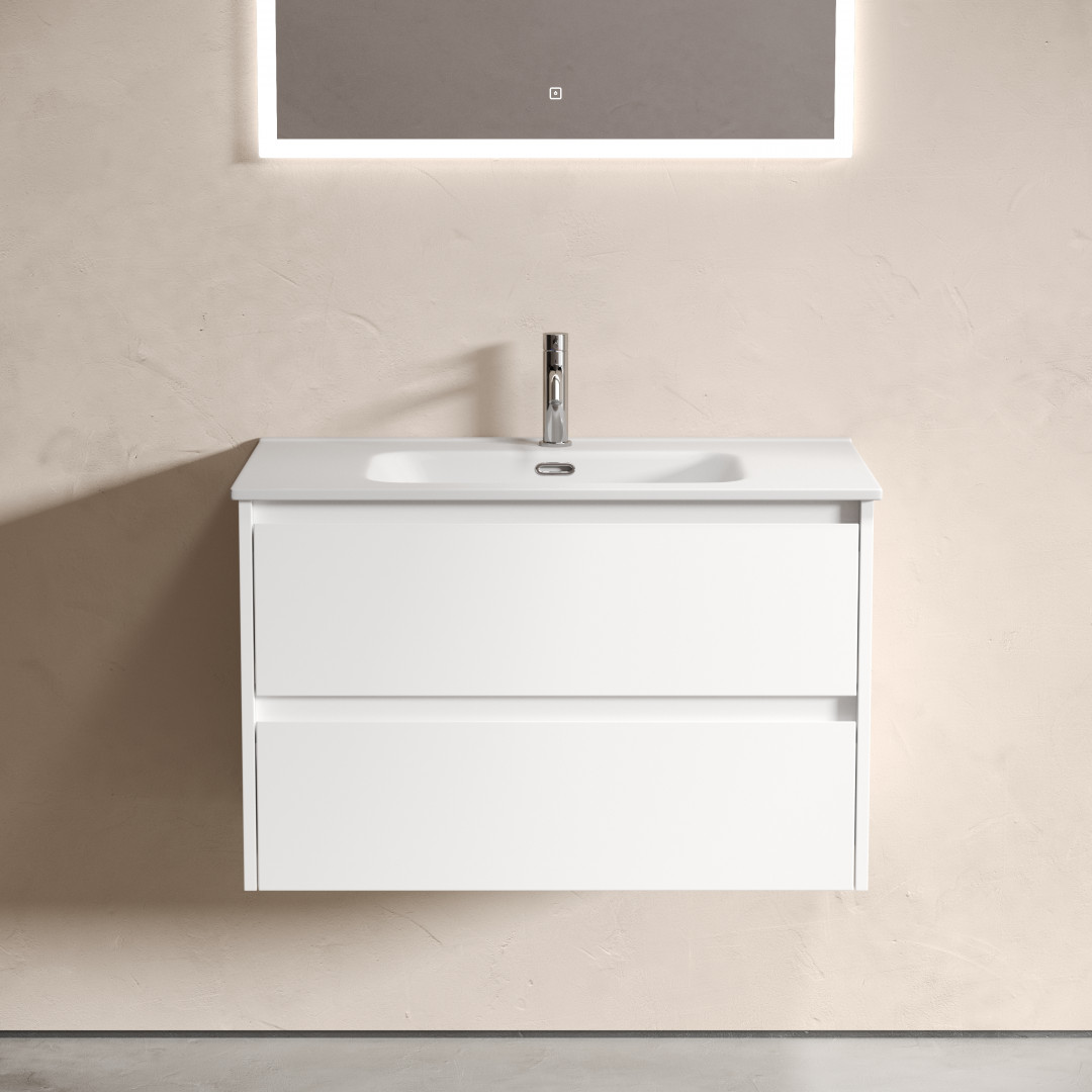 Тумба под раковину Sancos Либра (Libra) LB80W 80x45x50 белый глянцевый - фото 5
