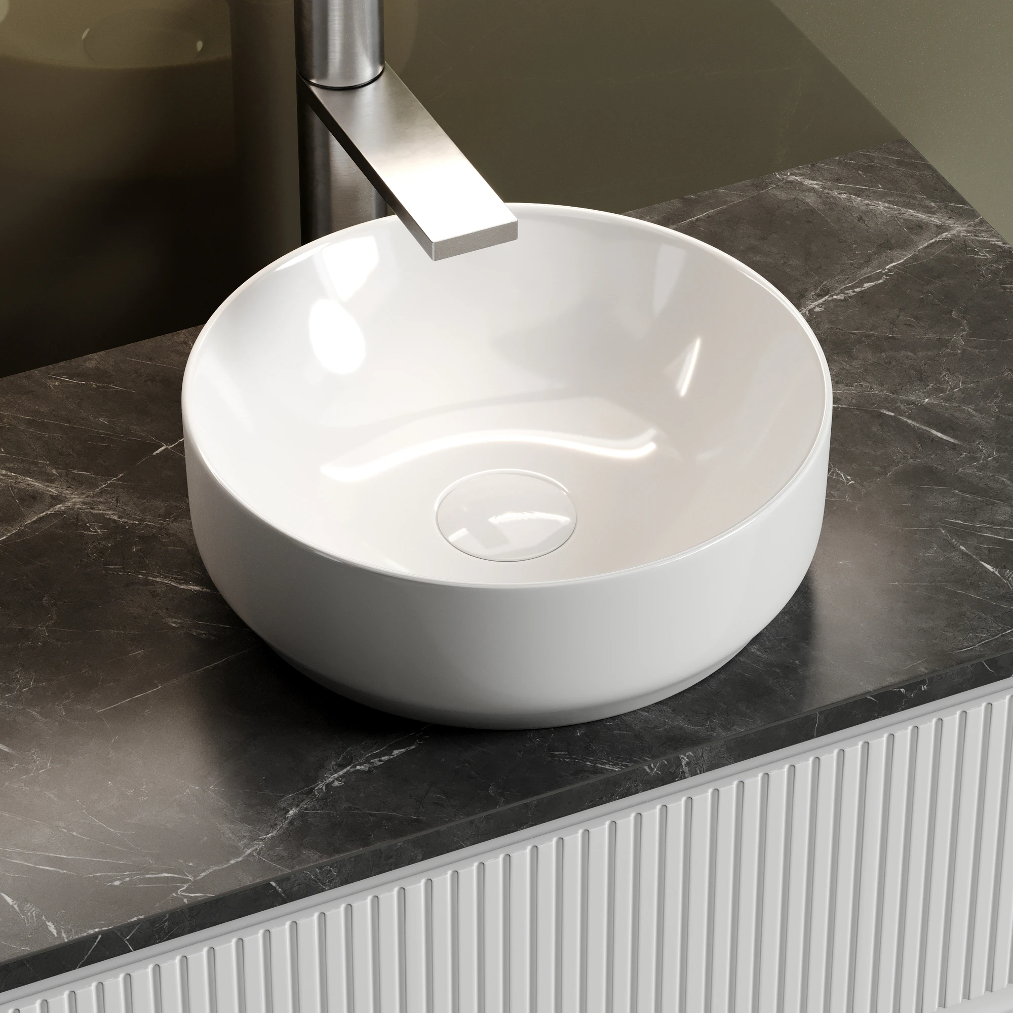 Тумба под столешницу Sancos Сноб T (Snob T) SNT80W 80x45x50 белый матовый (bianco) - фото 5