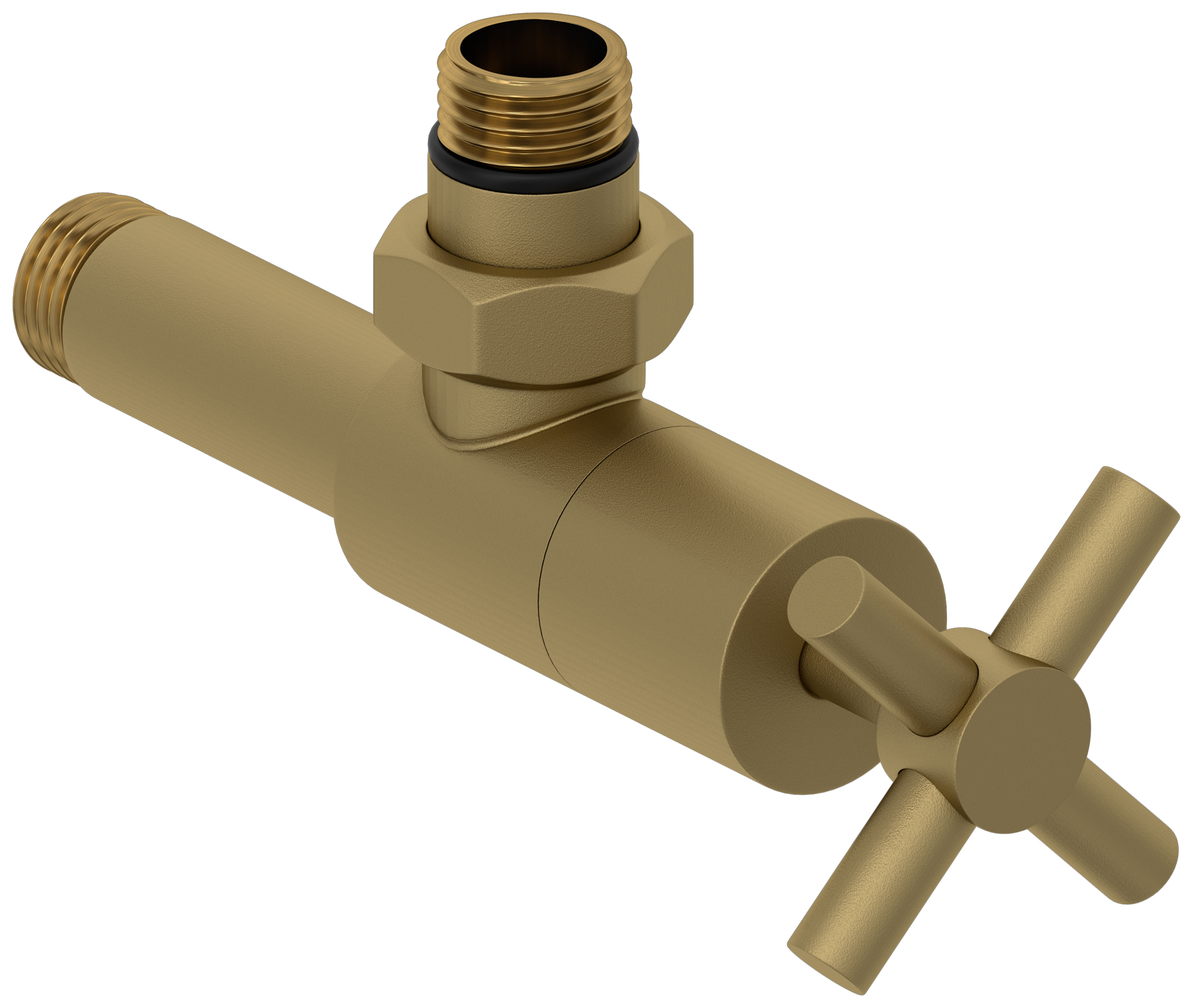 Комплектующие Сунержа DESIGN Вентиль угловой (крест) G 1/2" НР х G 1/2" НР (Матовое золото)