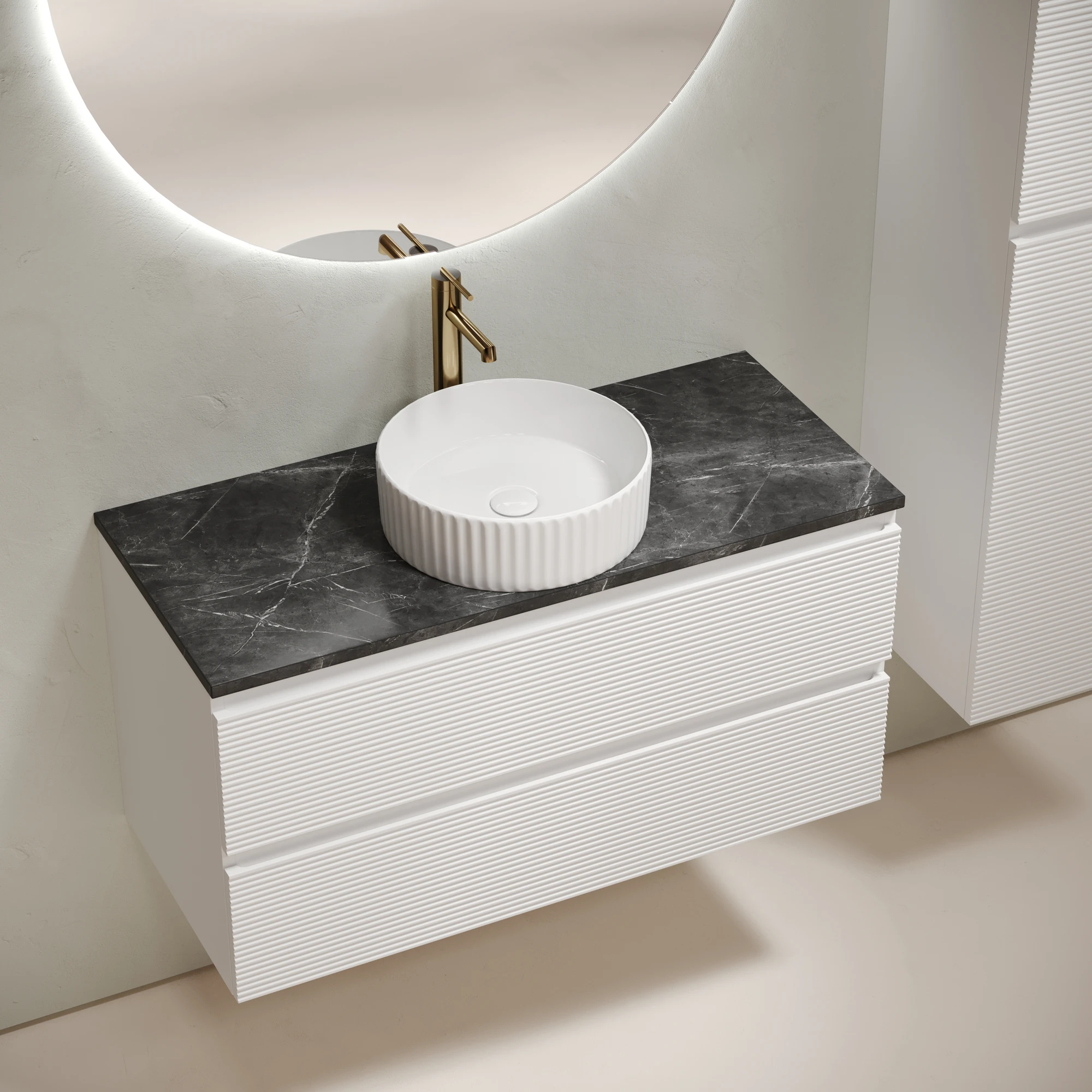 Тумба под столешницу Sancos Фолк (Folk) FL100W 100x45x50 белый матовый (bianco)