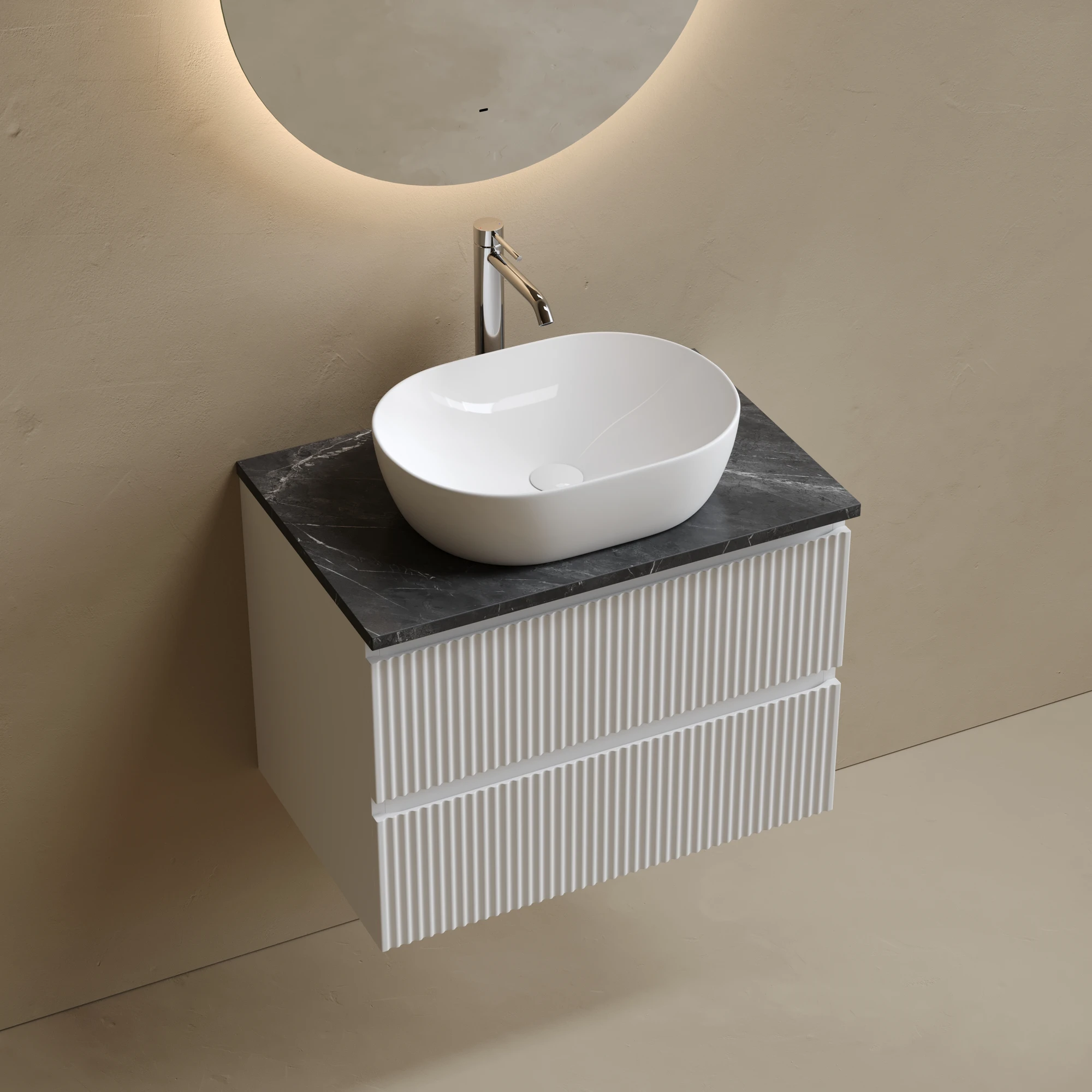 Тумба под столешницу Sancos Сноб Р (Snob R) SNR70W 70x45x50 белый матовый (bianco)