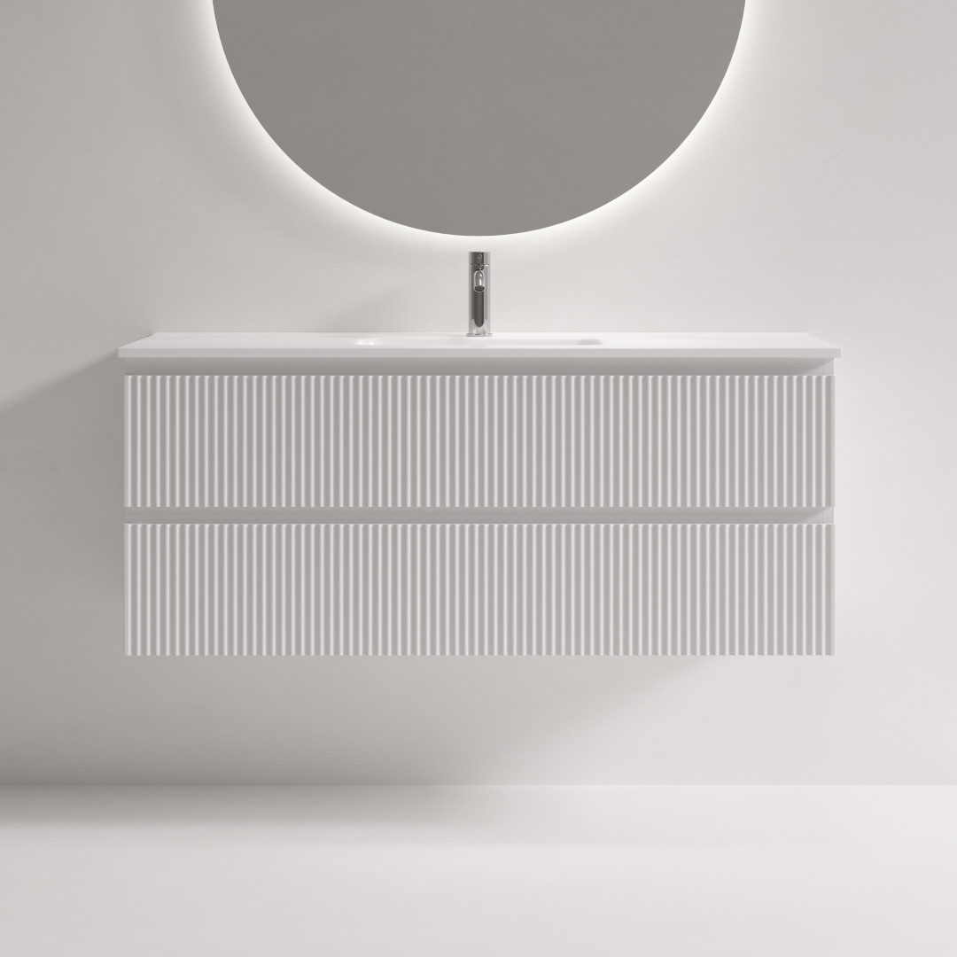 Тумба под раковину Sancos Сноб Р 390 (Snob R 390) SNR120/39W 120x40x50 белый матовый (bianco) - фото 5