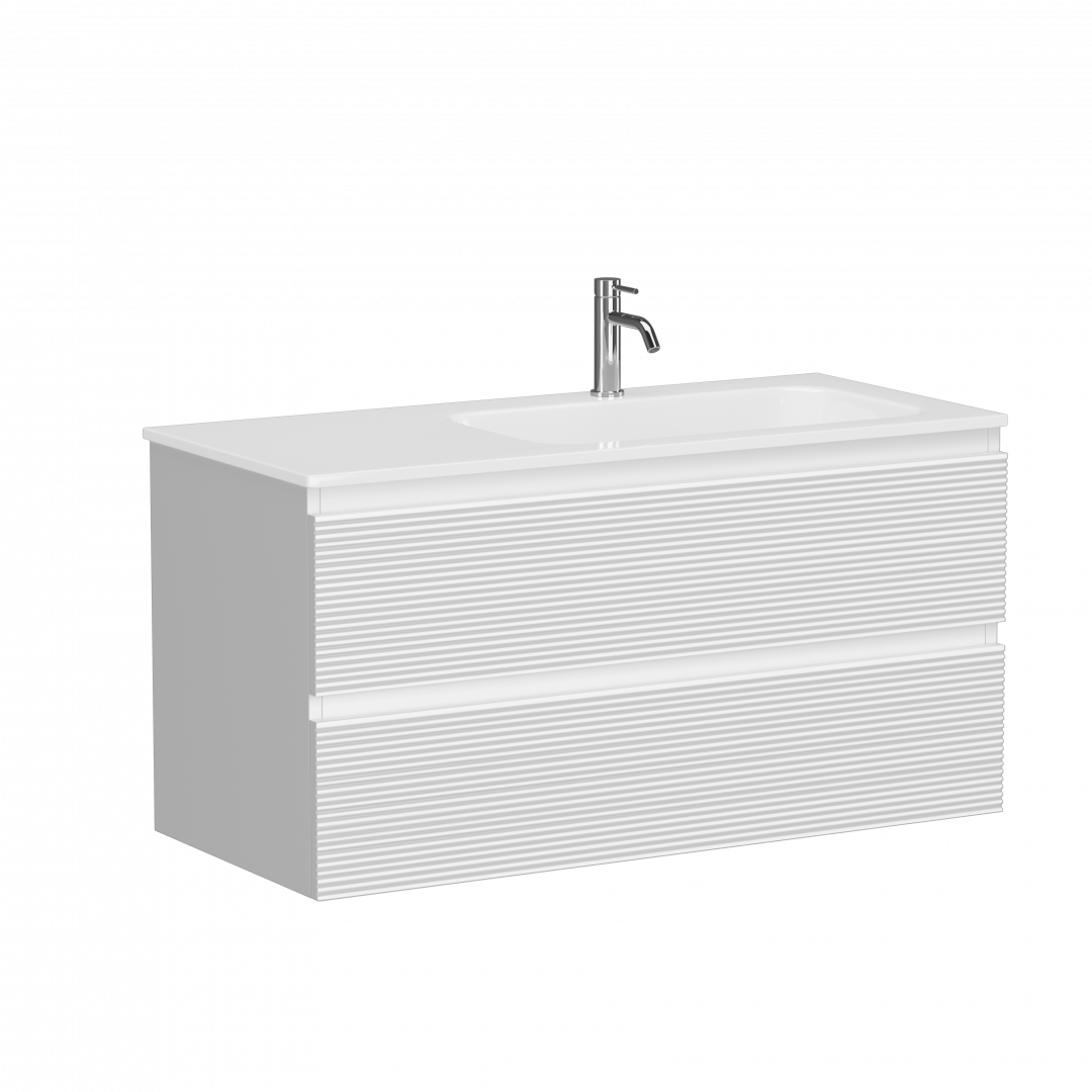 Тумба под раковину Sancos Фолк (Folk) FL100RW 100x45x50 белый матовый (bianco)