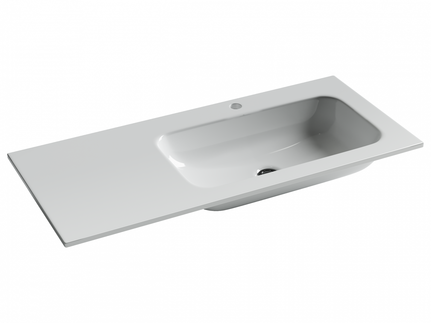 Раковина-столешница Ceramicanova Грация (Grace) CN7015 100x46x14 белый глянцевый
