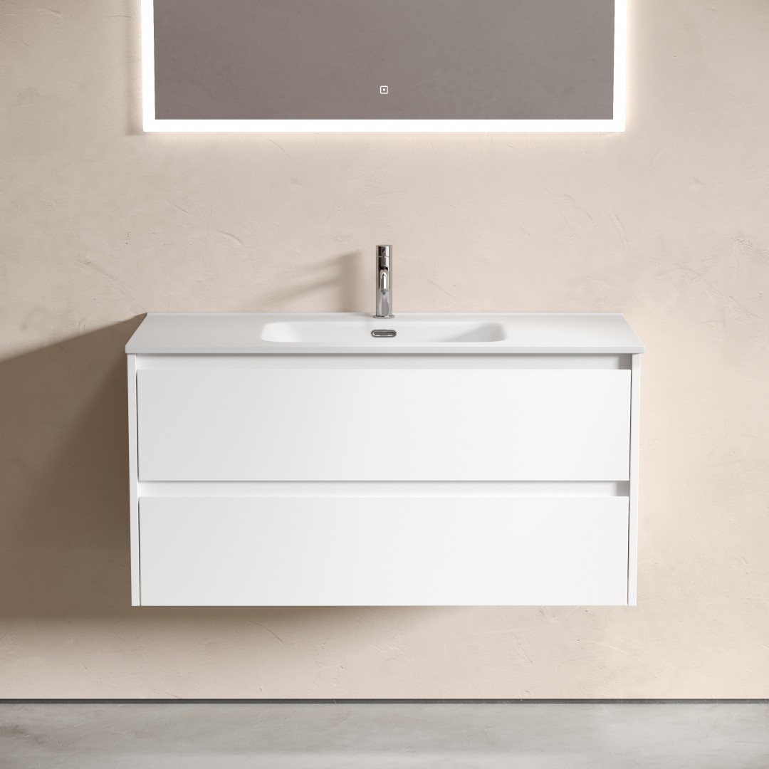 Тумба под раковину Sancos Либра (Libra) LB100W 100x45x50 белый глянцевый