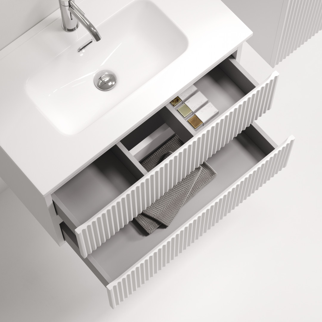 Тумба под раковину Sancos Сноб Р 390 (Snob R 390) SNR70/39W 70x40x50 белый матовый (bianco)