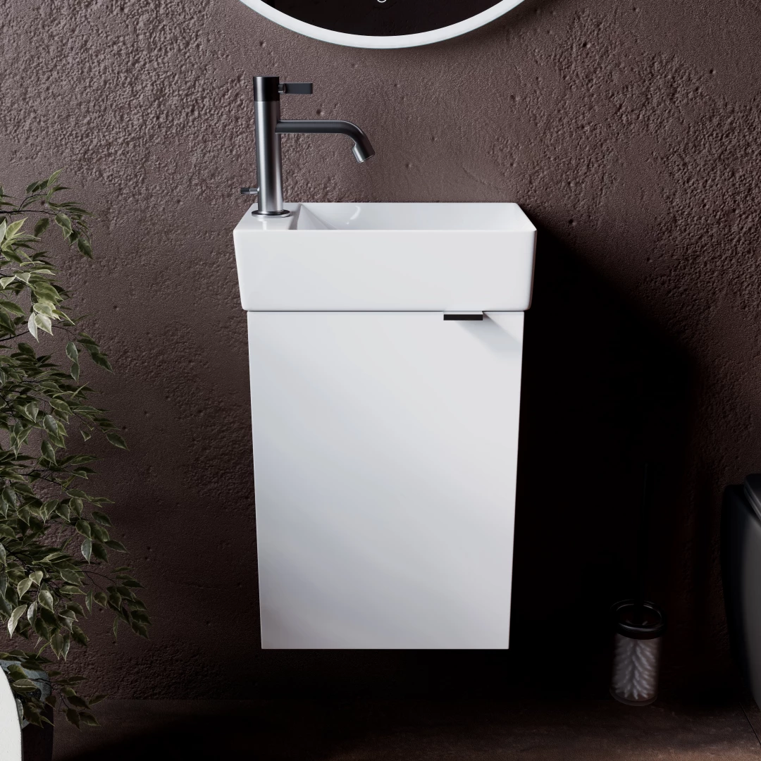 Тумба под раковину Sancos Мини (Mini) MN35WL 35x20x50 белый глянцевый