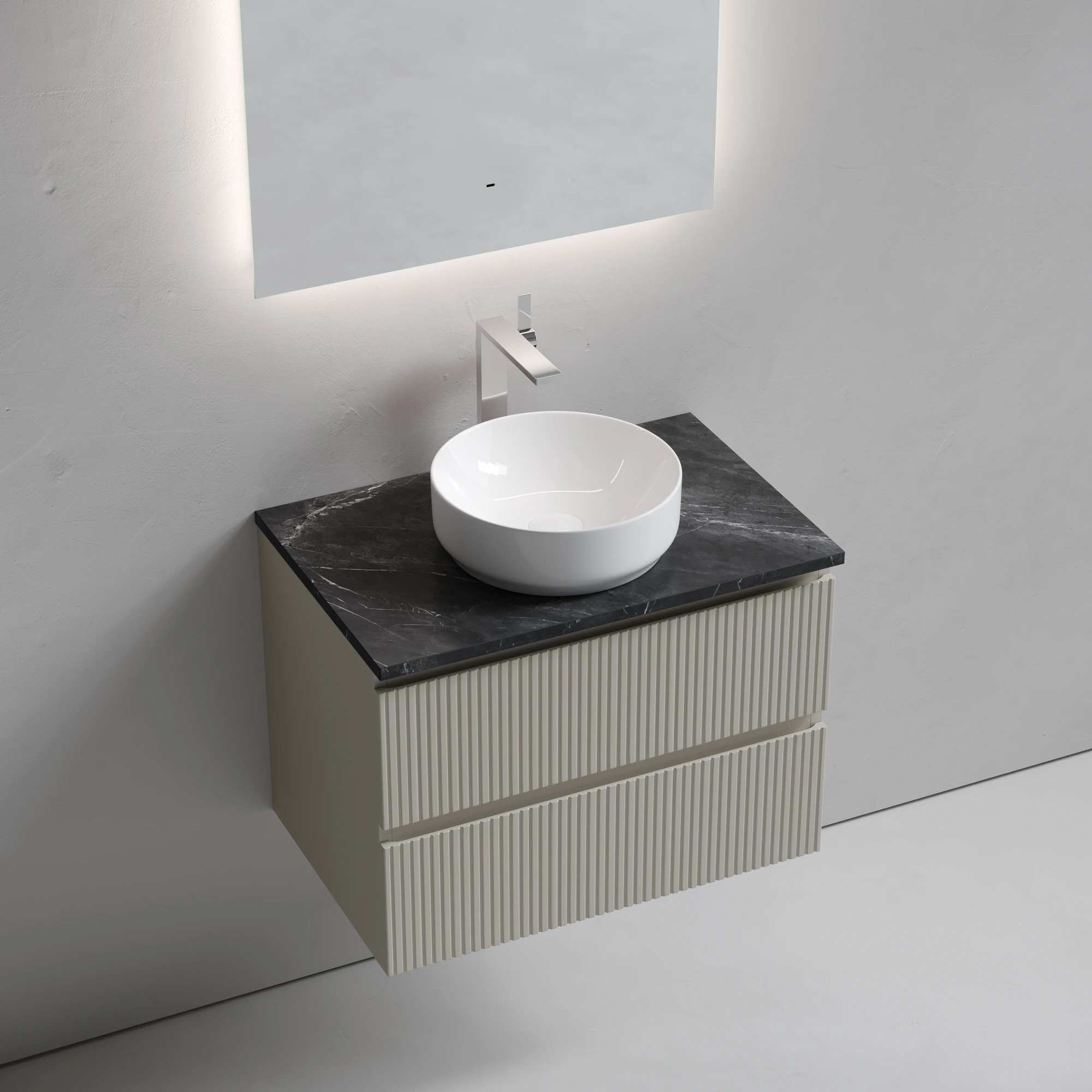 Тумба под столешницу Sancos Сноб T (Snob T) SNT70CE 70x45x50 бежевый матовый (beige soft)