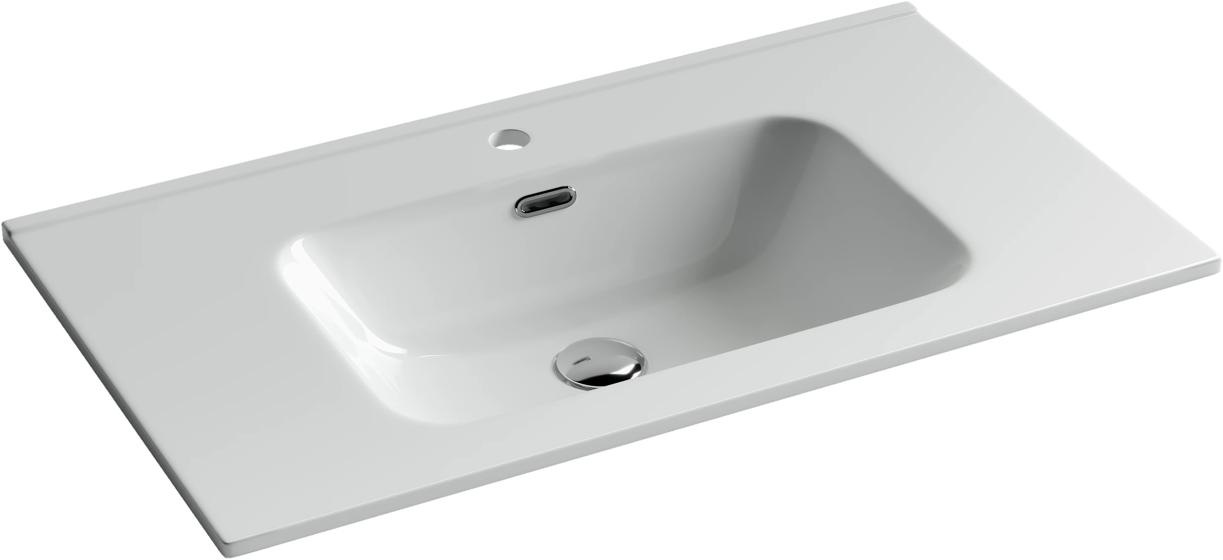 Раковина-столешница Ceramicanova Элемент (Element) CN7005 80x47x18 белый глянцевый