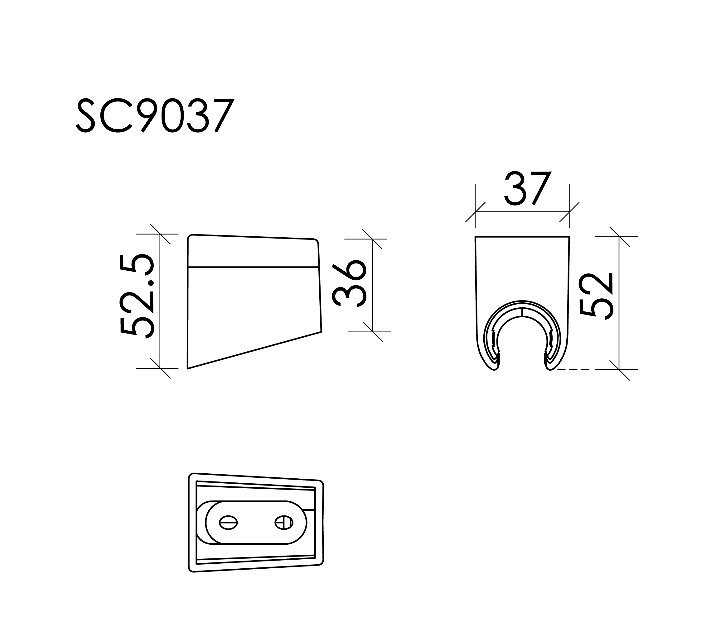 Держатель для душа Sancos SC9037MB черный матовый