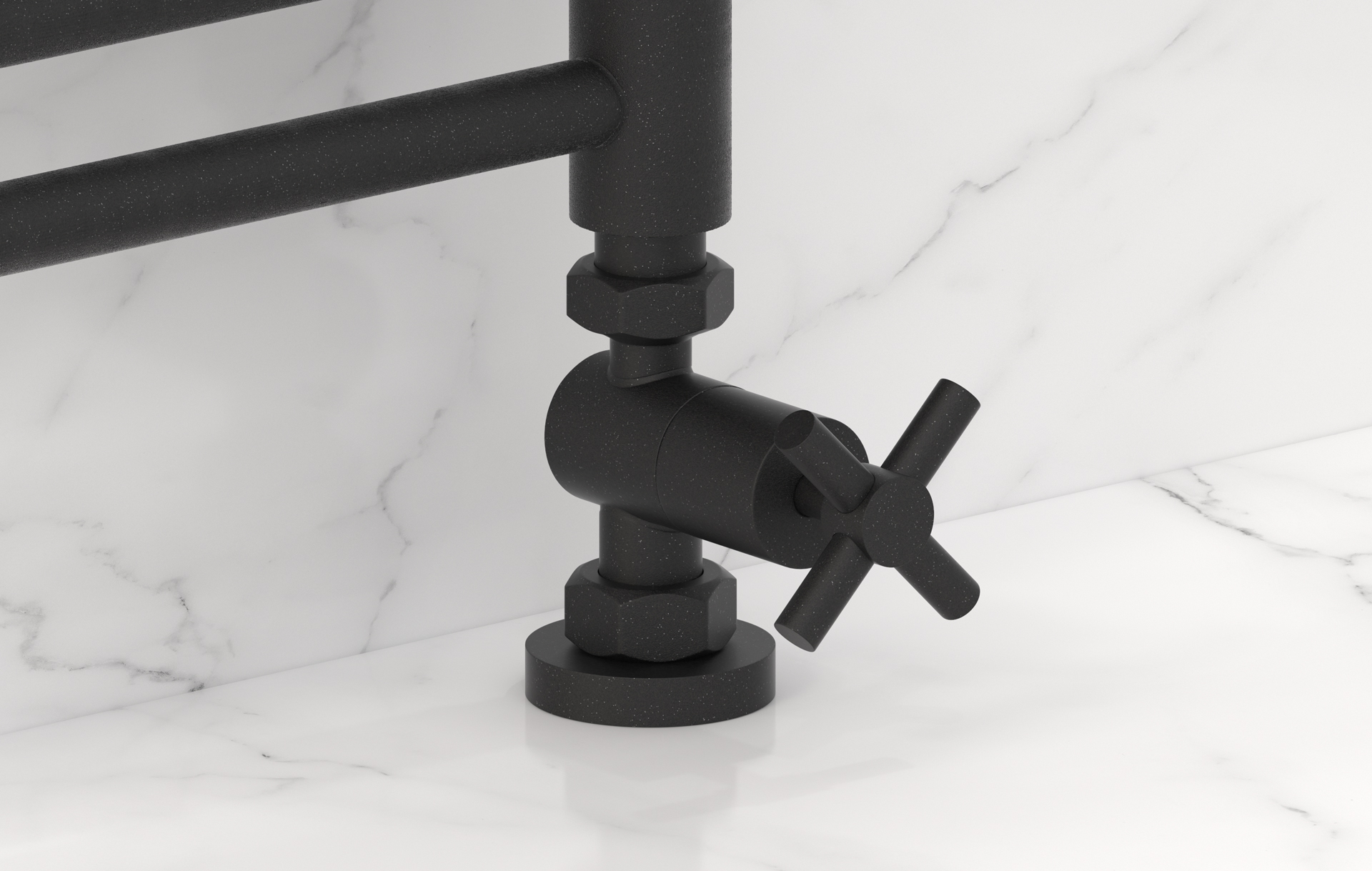 Комплектующие Сунержа DESIGN Вентиль прямой (крест) G 1/2" НР х G 3/4" НГ (Тёмный титан муар)