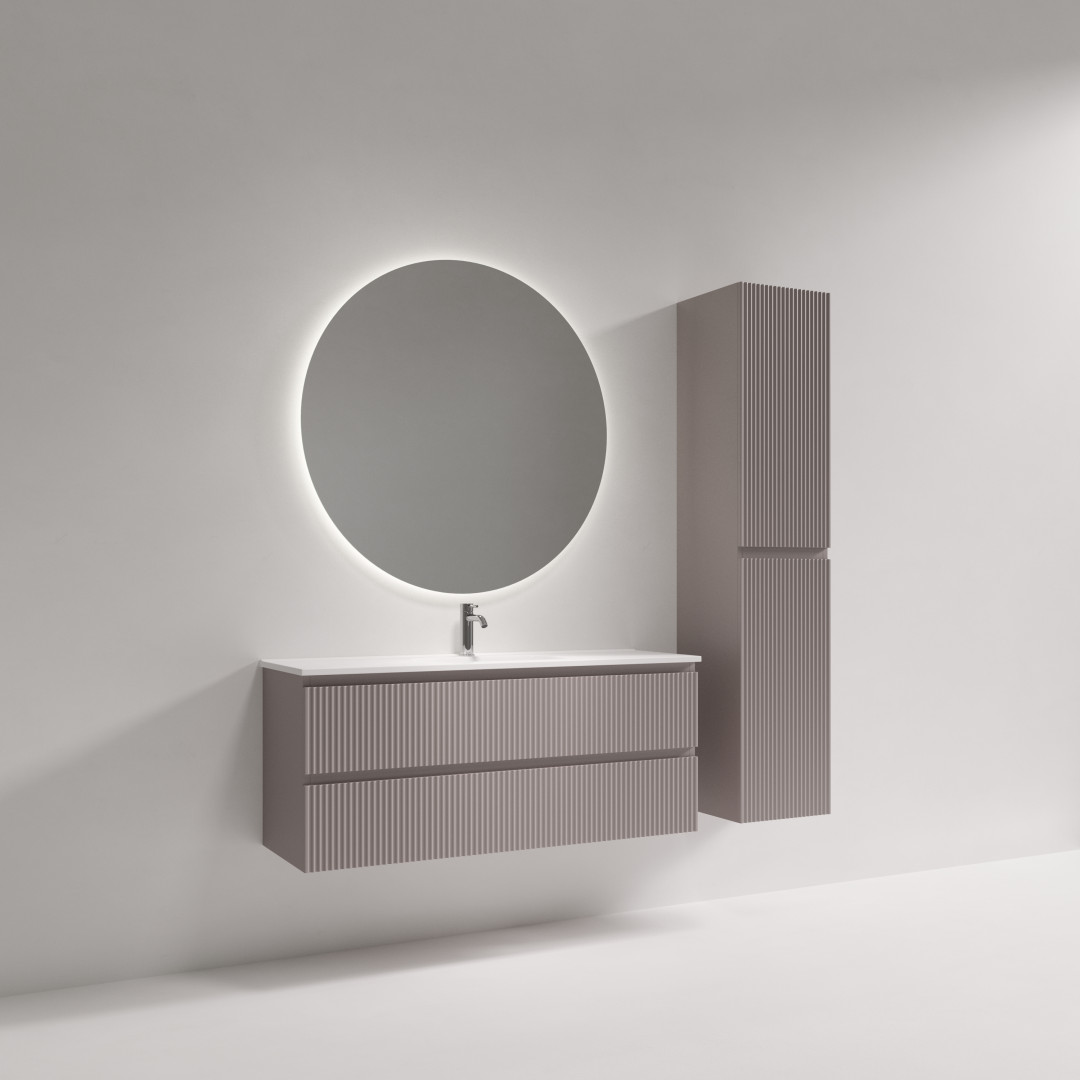 Тумба под раковину Sancos Сноб Р 390 (Snob R 390) SNR120/39SM 120x40x50 пыльная роза (doha soft)