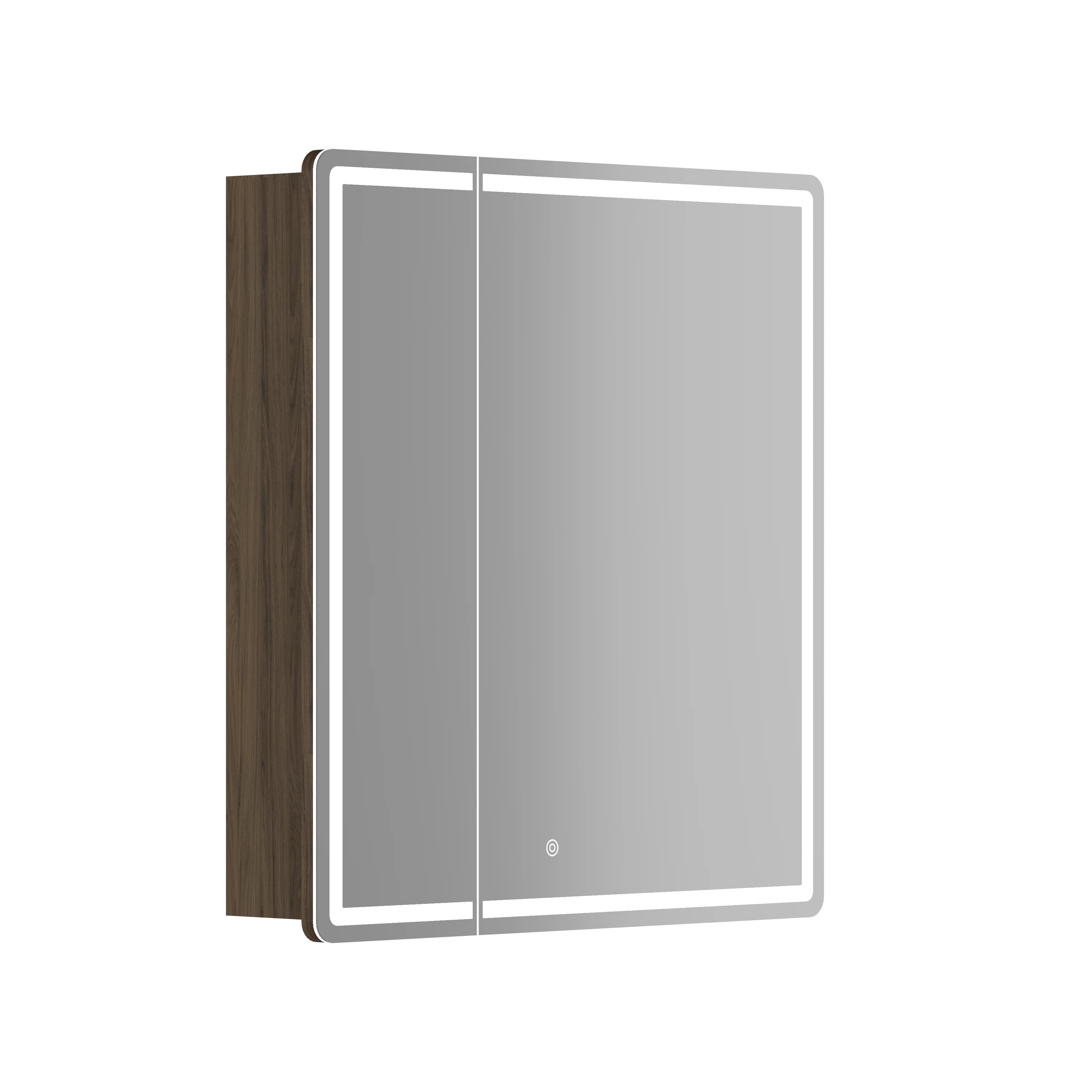 Зеркальный шкаф Sancos Блик (Mirror) MI70ECH 70x75 с подсветкой, дуб чарльстон