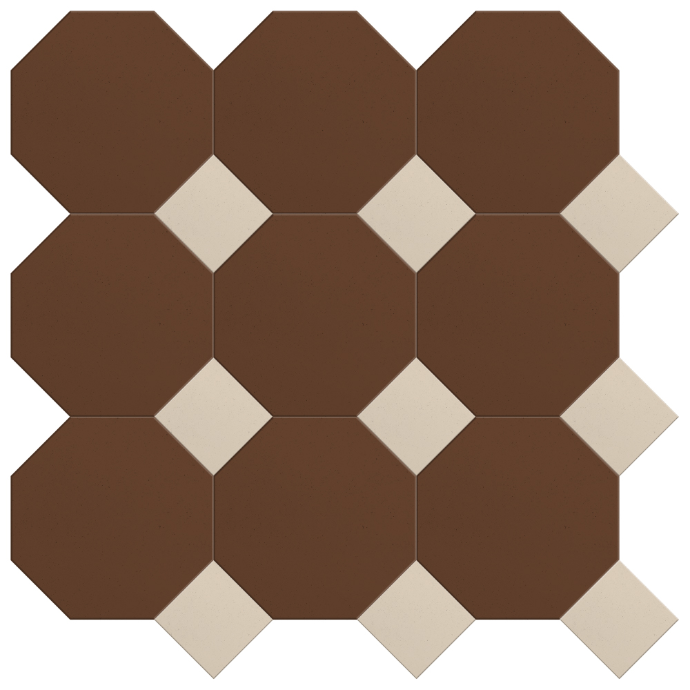 Метлахская плитка Luxemix коричневый moct_17x17_br01w01