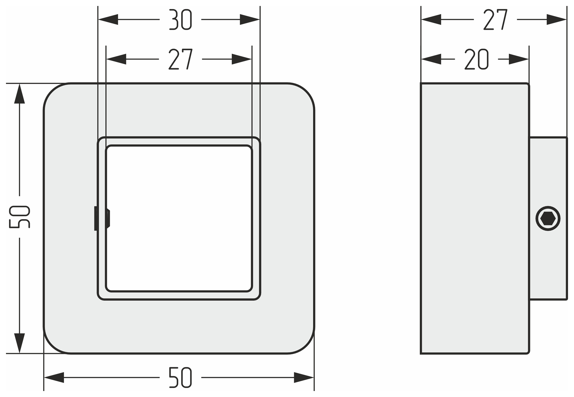 Комплектующие Сунержа DESIGN Накладка маскировочная (27х27 - 50х50) (Золото)