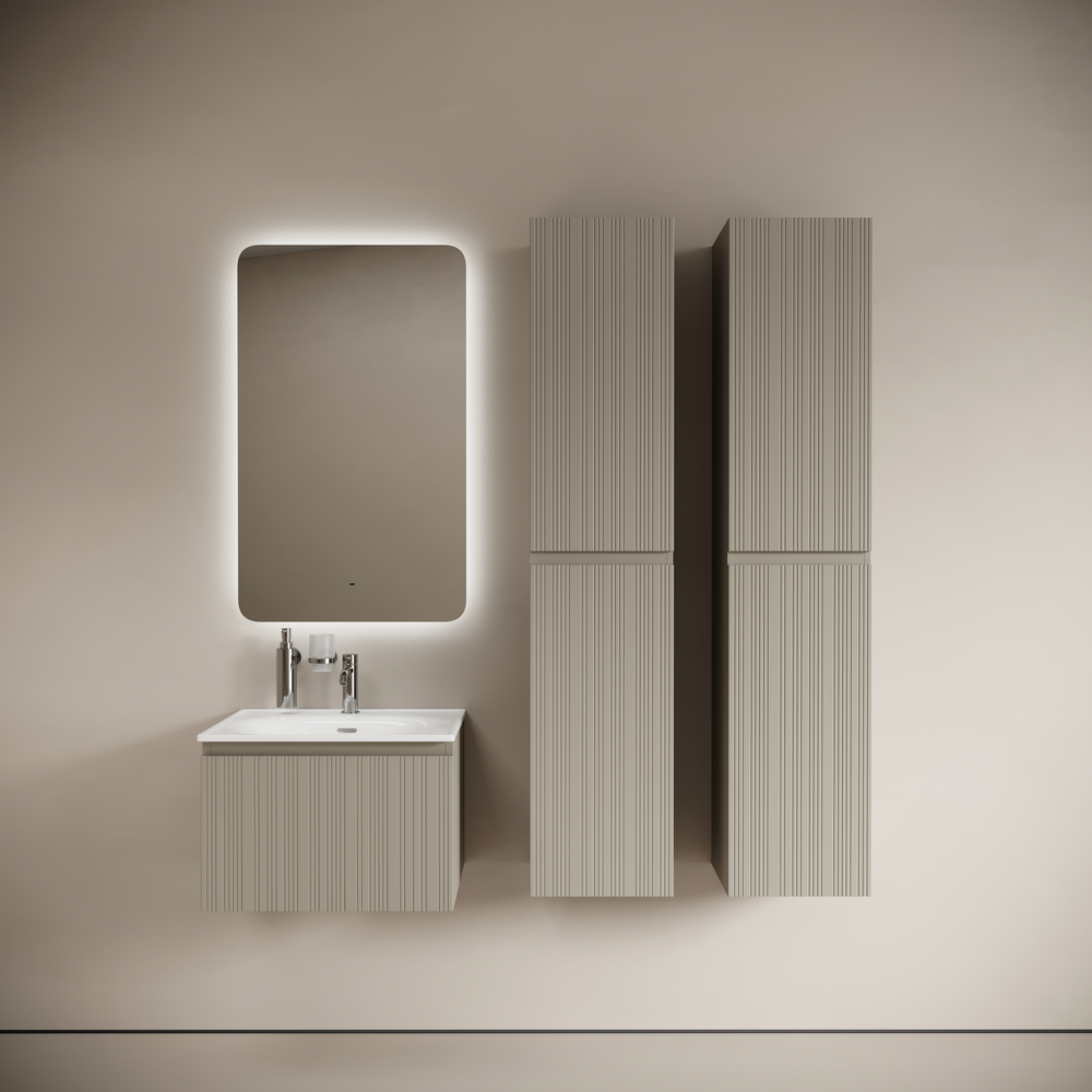 Тумба под раковину Sancos Код (Code) CD60GP 60x45x40 серая платина
