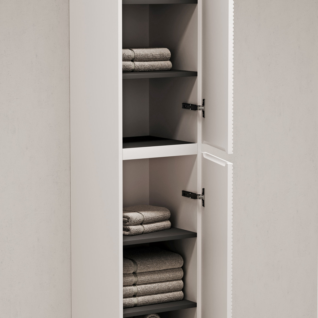 Шкаф-пенал Sancos Фолк (Folk) PFL35W 35x35x165 белый матовый (bianco) - фото 5
