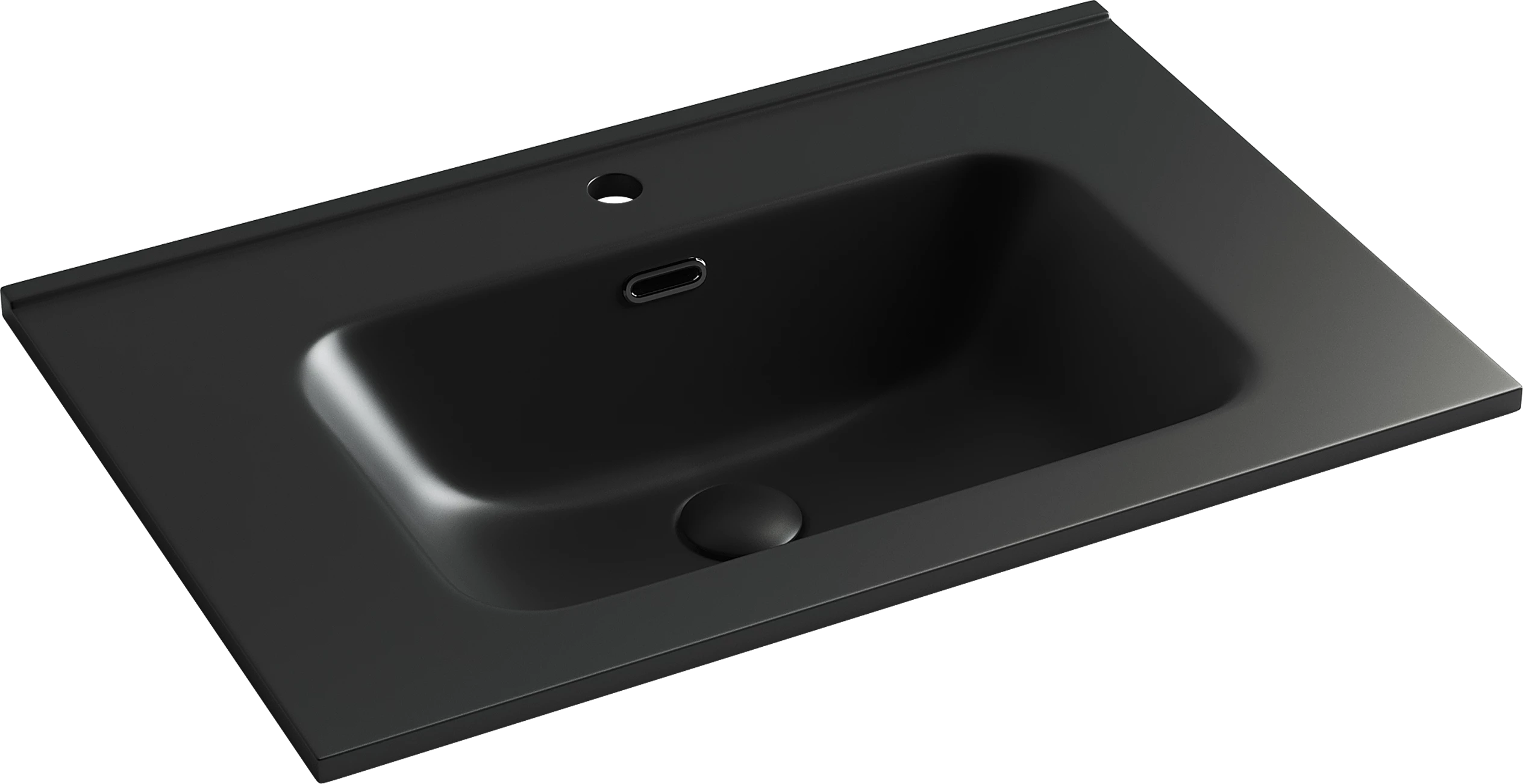 Раковина-столешница Ceramicanova Элемент (Element) CN7007MB 70x47x18 черный матовый - фото 2