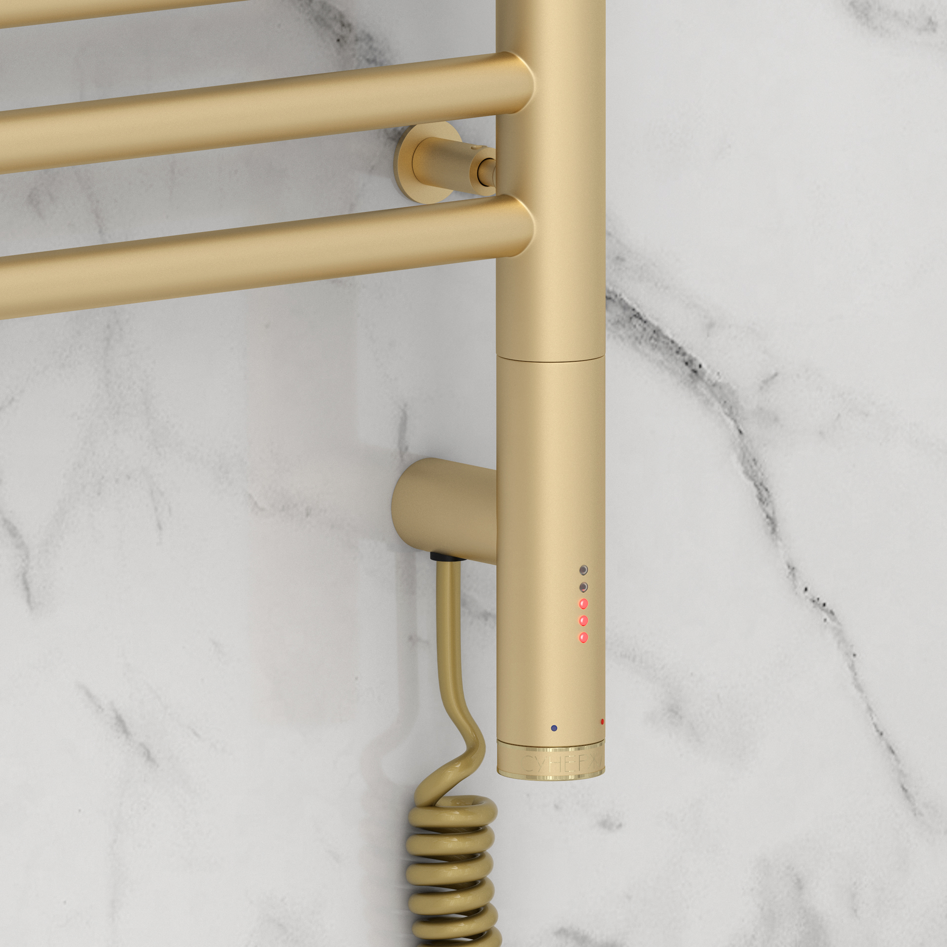 Электрические полотенцесушители Сунержа DESIGN РЭБ "БОГЕМА 3.0" прямая 800х500 / МЭМ правый (Матовая шампань)