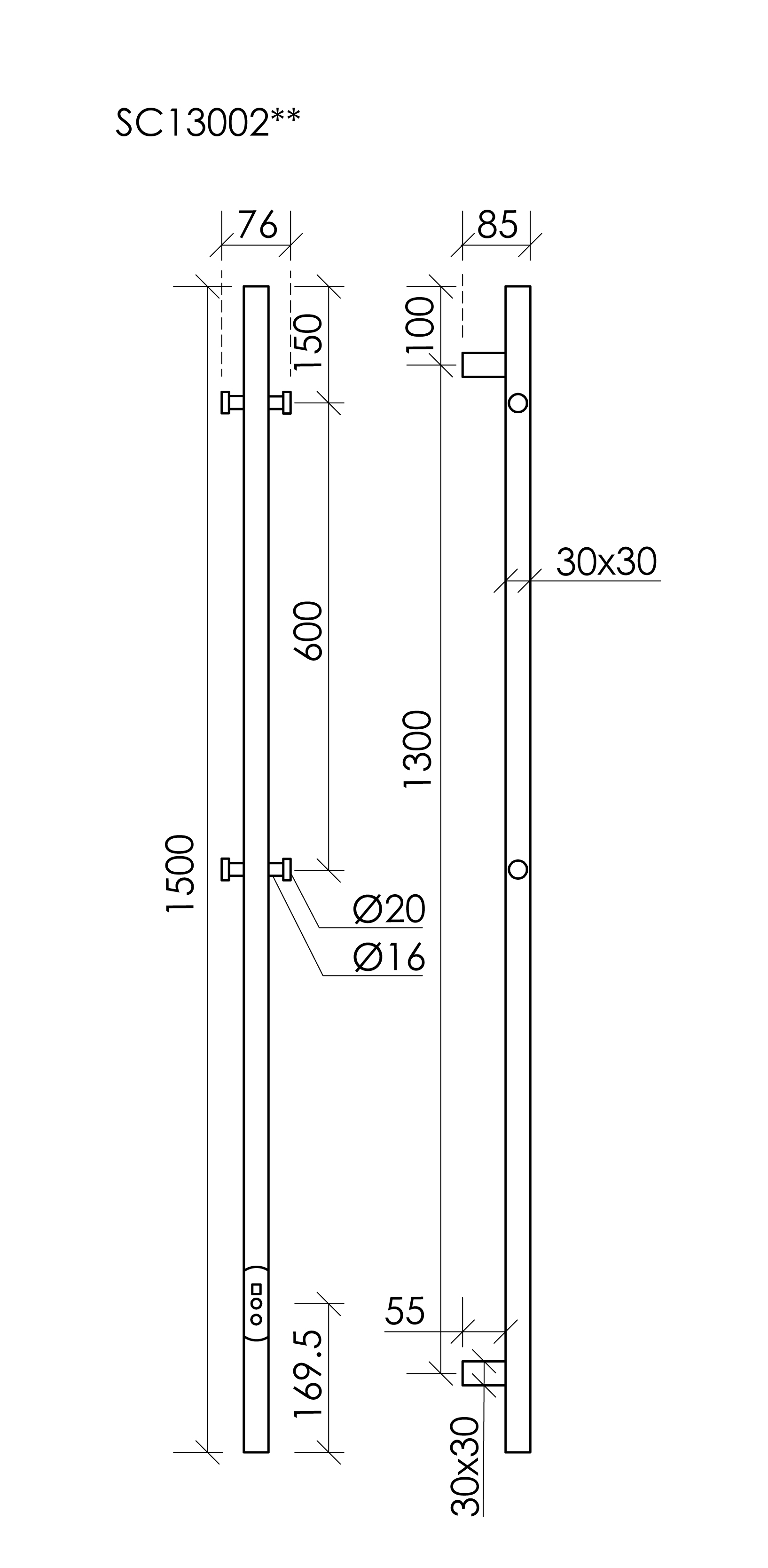 Полотенцесушитель электрический Sancos Линн (Linn) SC13002BG 150x3 I-образный, брашированное золото - фото 7