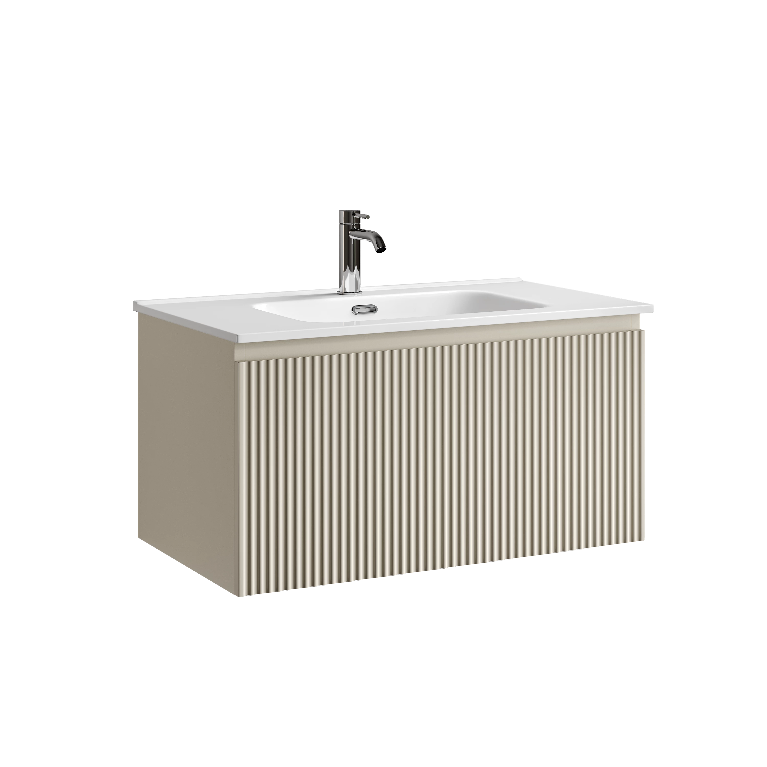 Тумба под раковину Sancos Сноб Р 1.0 (Snob R 1.0) SNR1.080CE 80x45x40 бежевый матовый (beige soft)