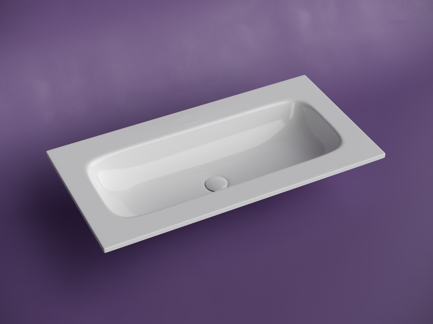 Раковина-столешница Ceramicanova Грация (Grace) CN7019wx 90x14x46 белый глянцевый