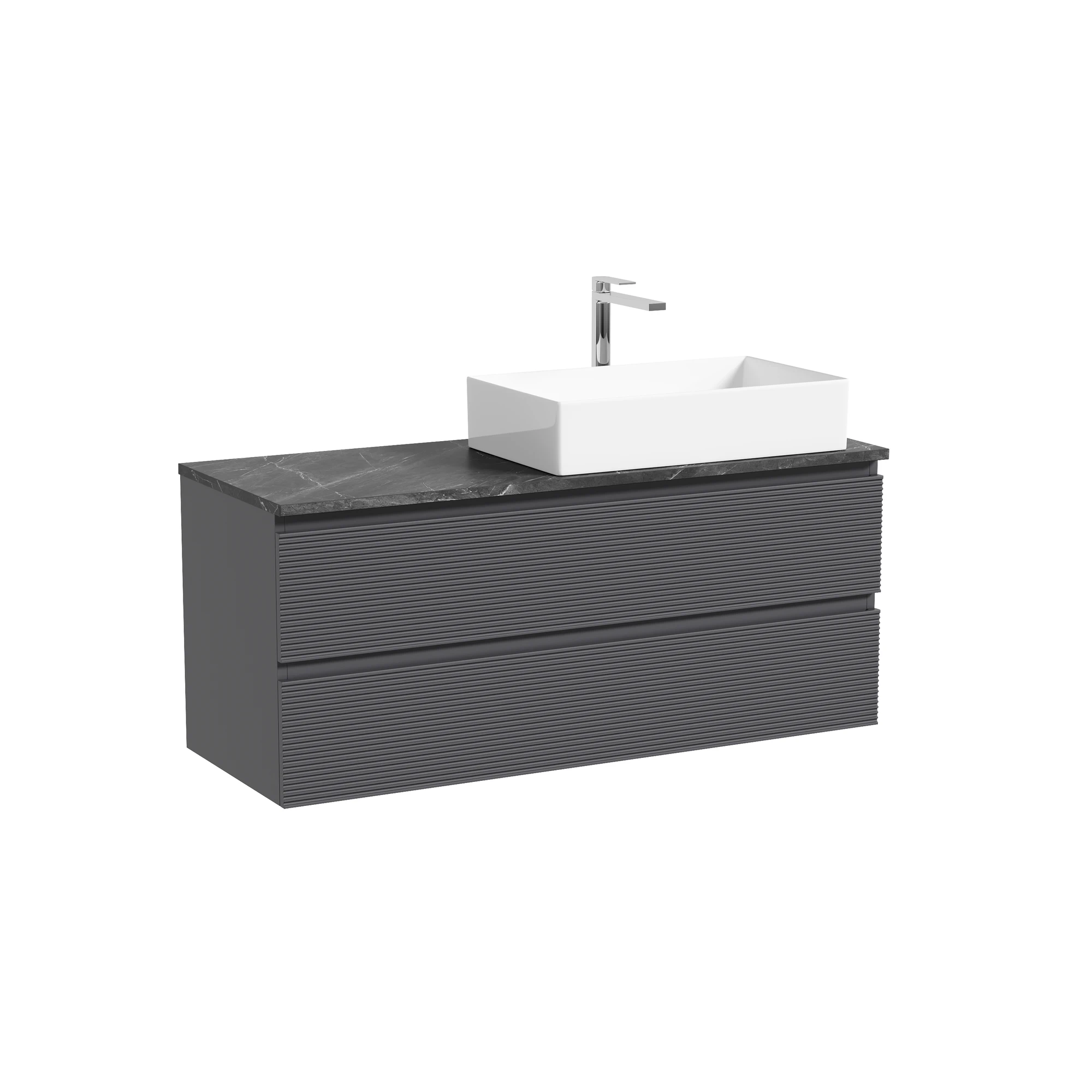 Тумба под столешницу Sancos Фолк (Folk) FL120RGS 120x45x50 темный серый (grey soft)
