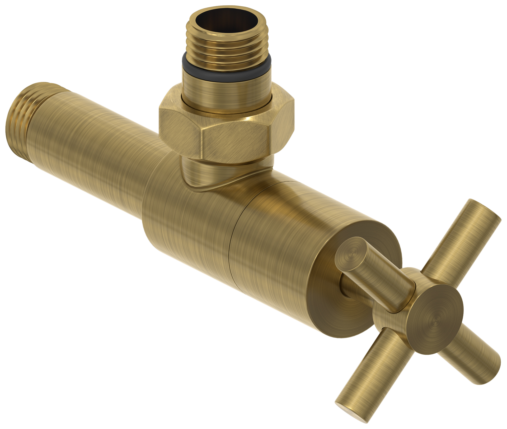 Комплектующие Сунержа DESIGN Вентиль угловой (крест) G 1/2" НР х G 1/2" НР (Состаренная латунь)