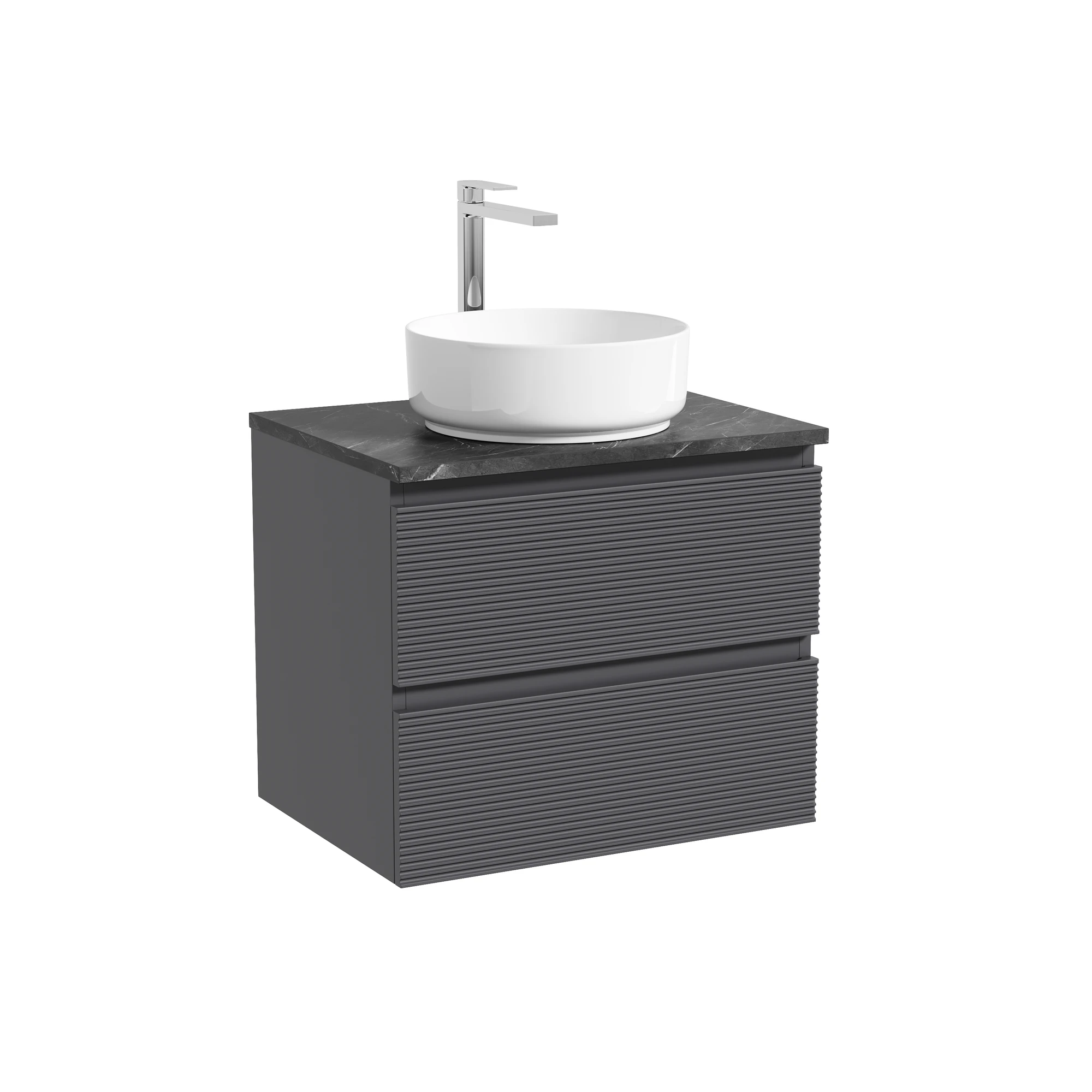 Тумба под столешницу Sancos Фолк (Folk) FL60GS 60x45x50 темный серый (grey soft)