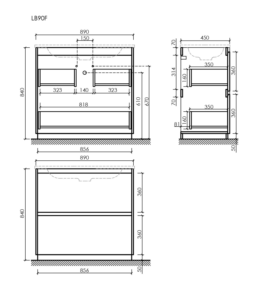 Тумба под раковину Sancos Либра напольная (Libra Floor) LB90FECH 90x45x85 дуб чарльстон - фото 6