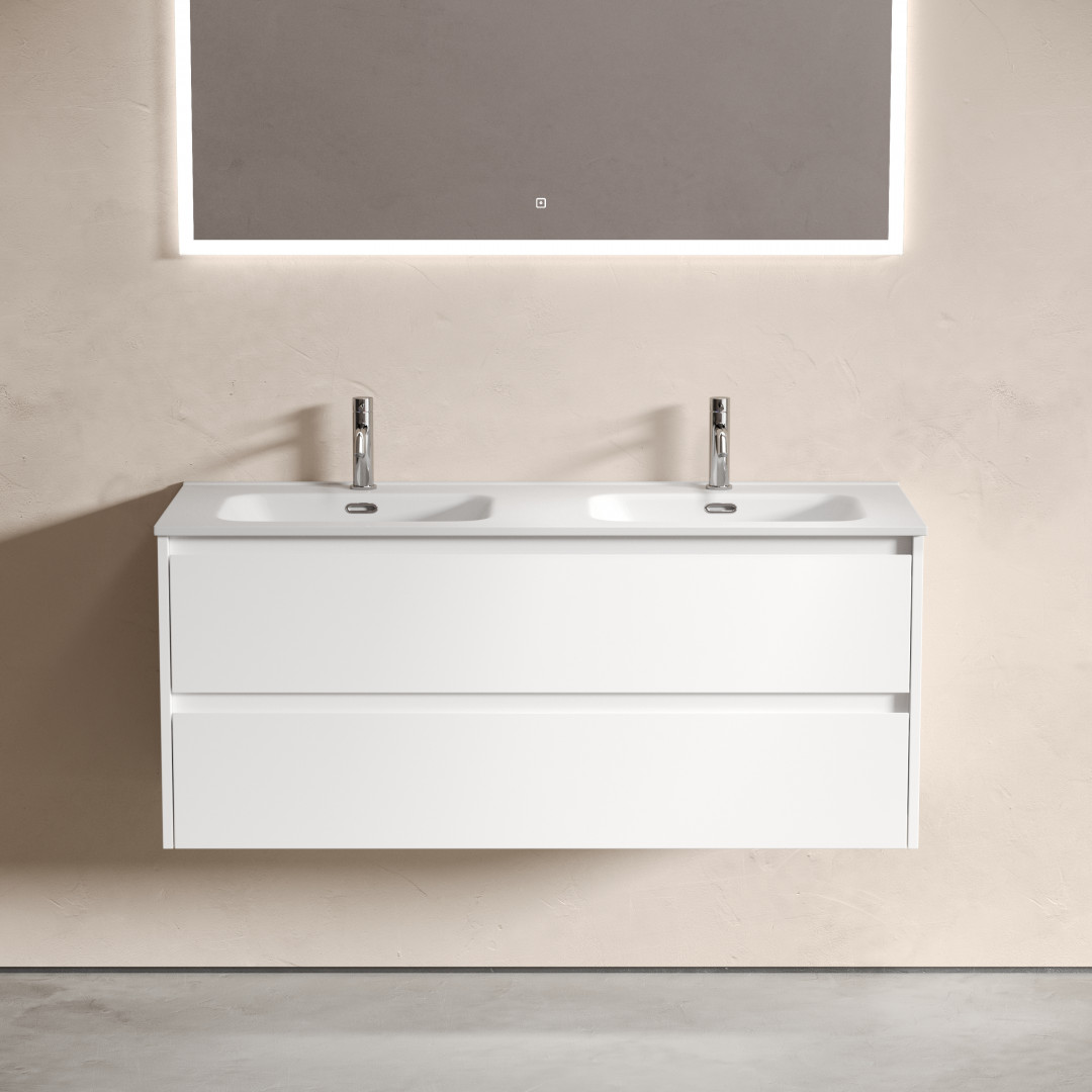 Тумба под раковину Sancos Либра (Libra) LB120-2W 120x45x50 белый глянцевый